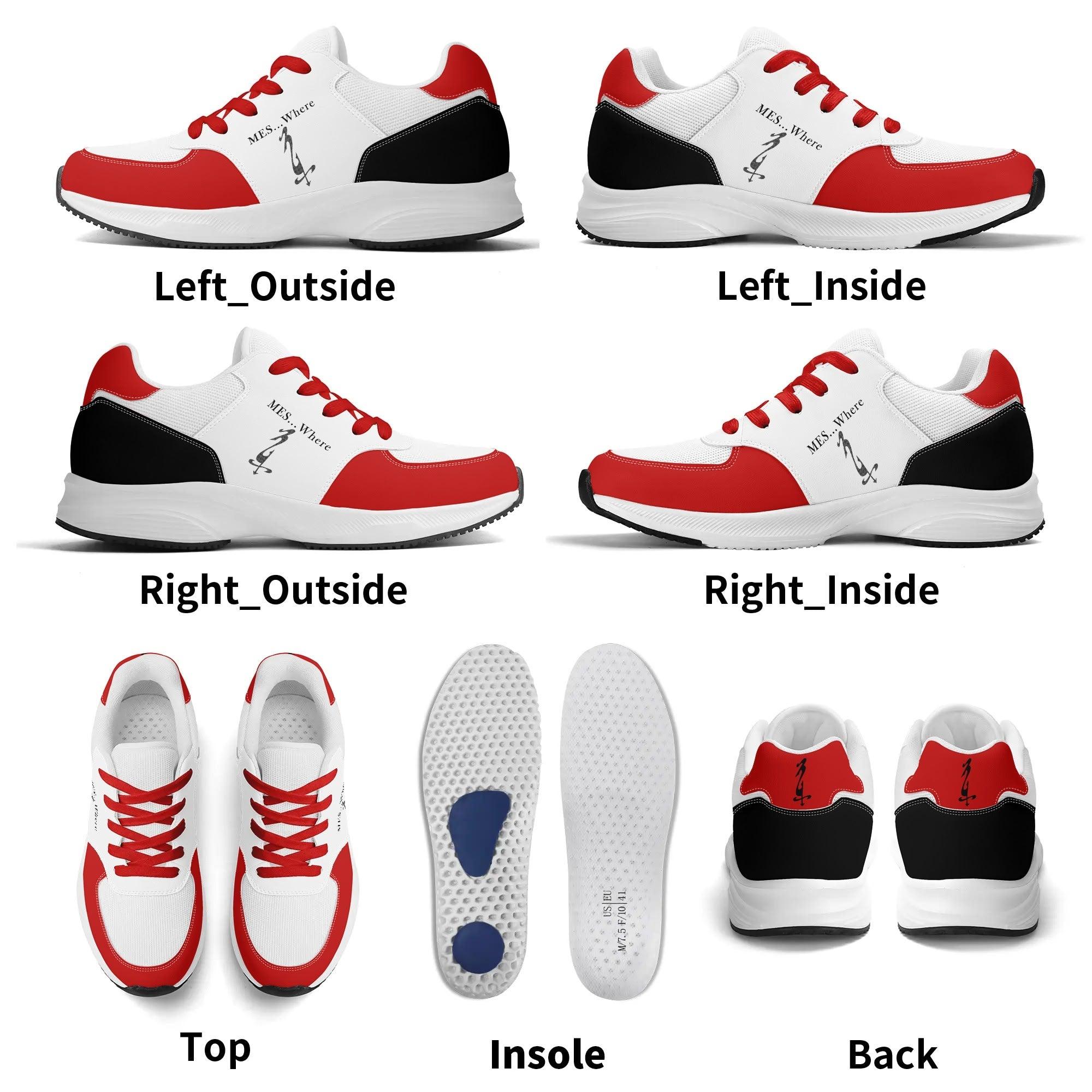 Adult Lightweight Brand Low Top Mesh and PU Platform Athletic Shoes WIth Personalized Logo /Name - MES...Where