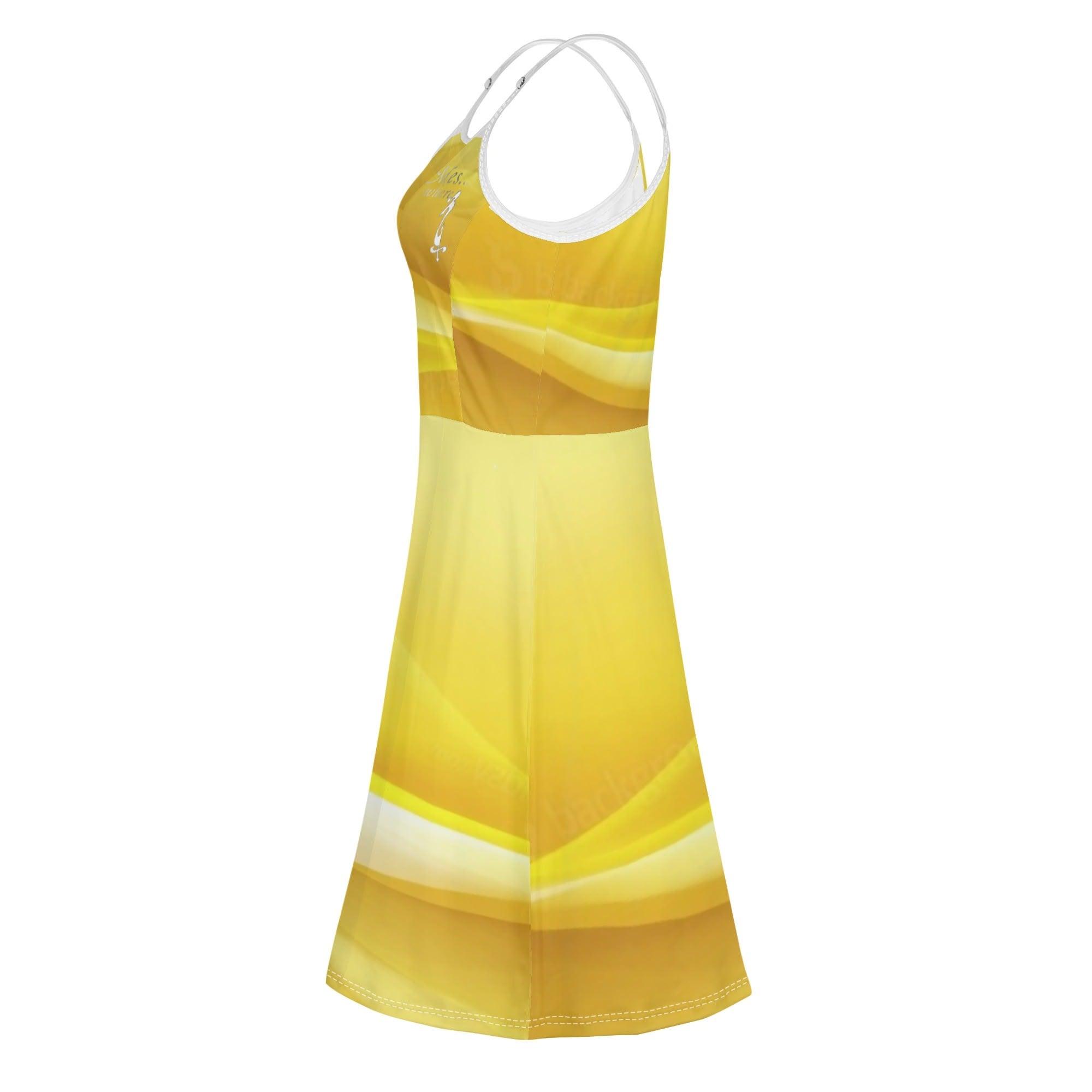 Women's Lounge Sleeveless Adjustable Spaghetti Strap Short Swing Dress - MES...Where