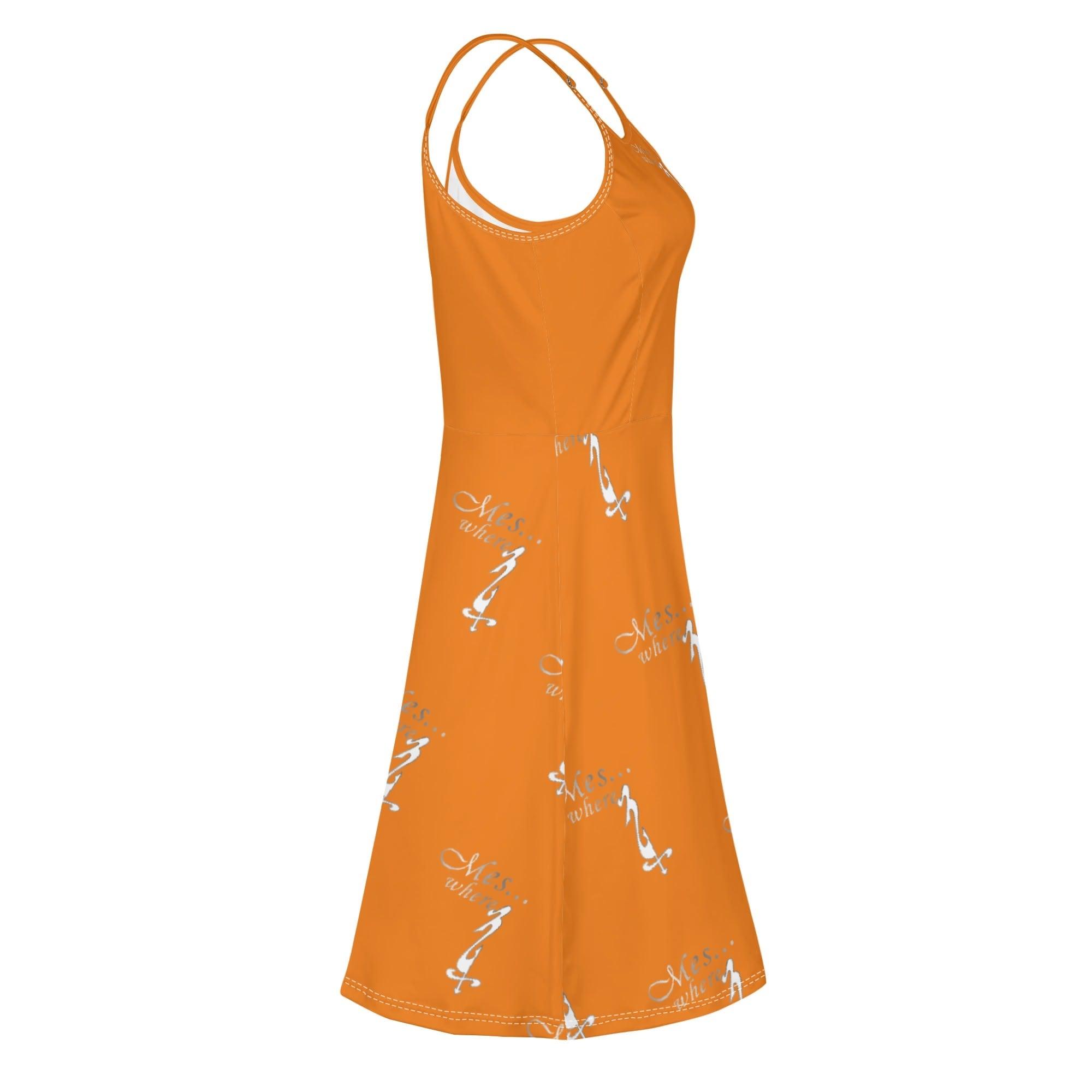 Women's Lounge Sleeveless Adjustable Spaghetti Strap Short Swing Dress - MES...Where