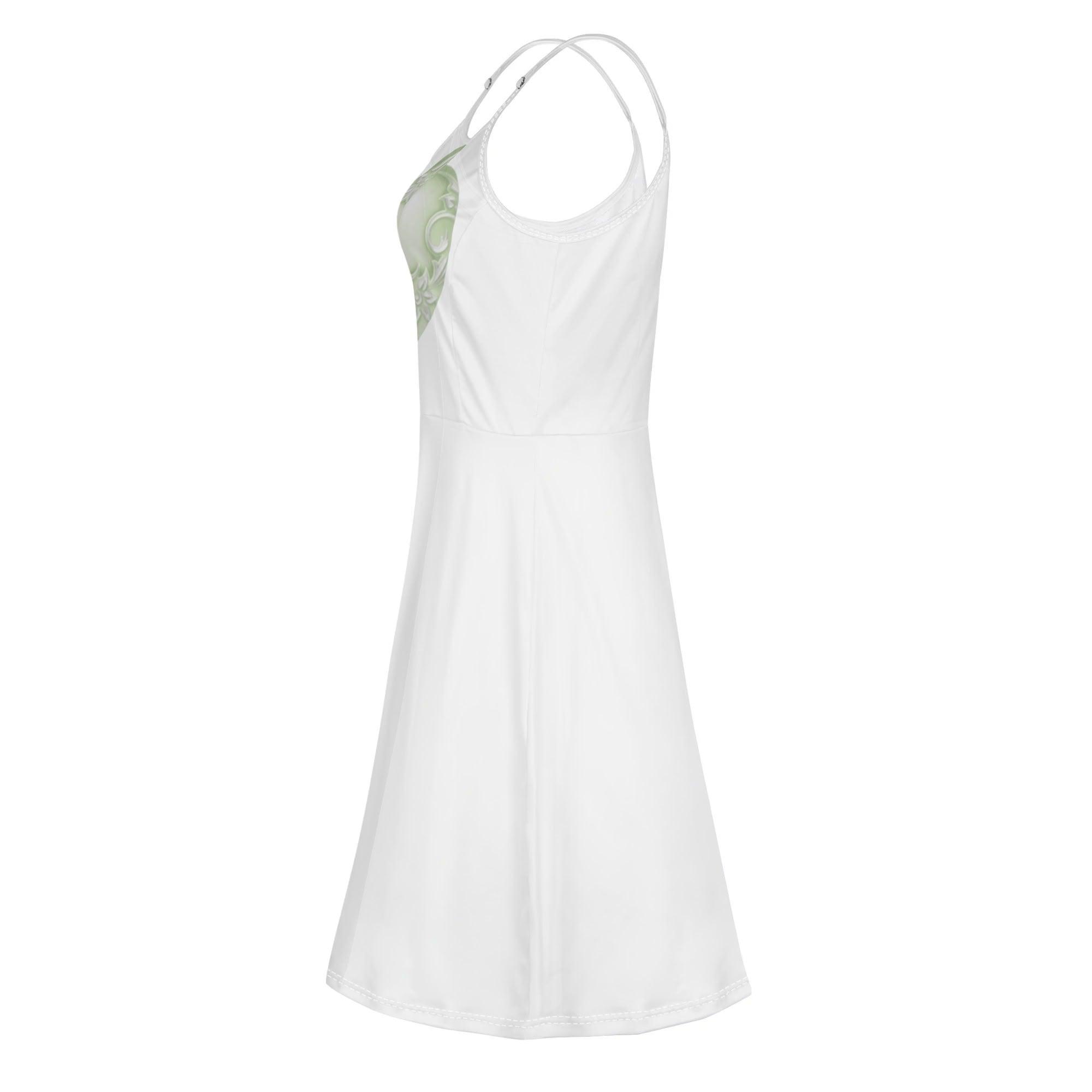 Women's Lounge Sleeveless Adjustable Spaghetti Strap Short Swing Dress - MES...Where