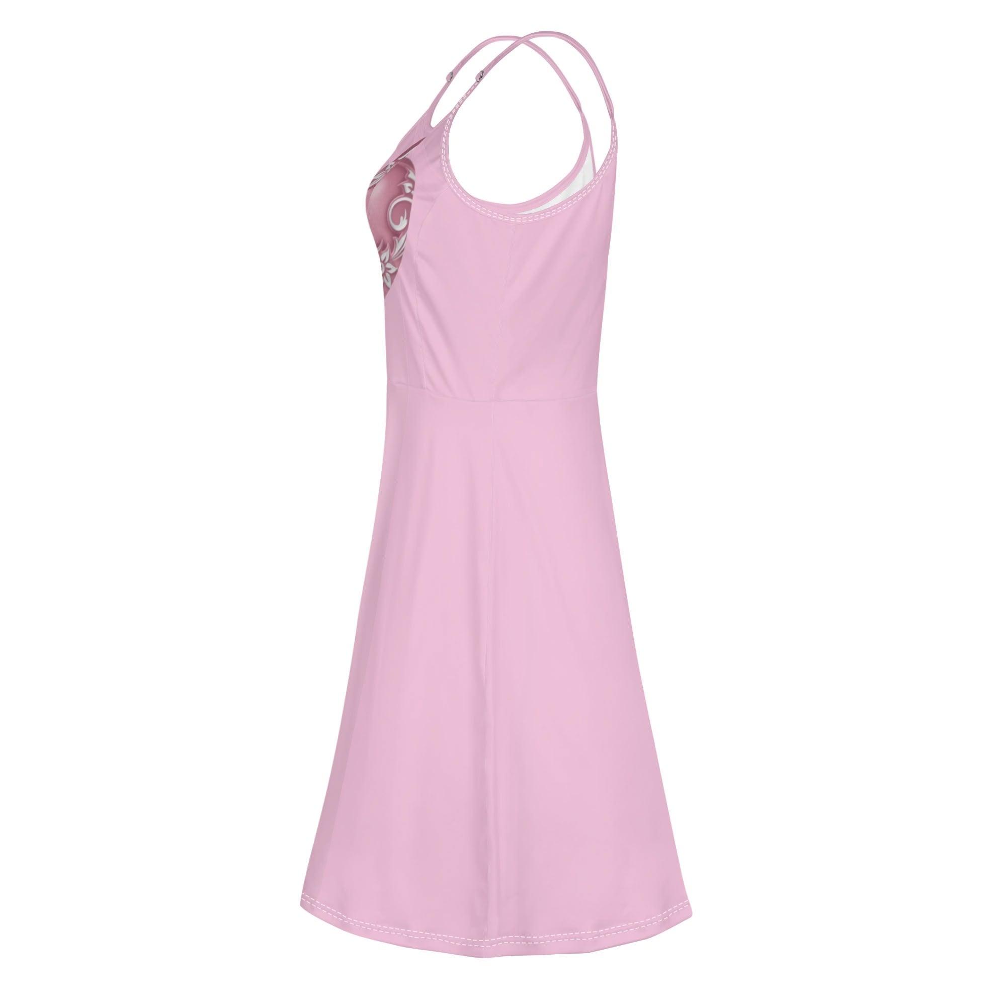Women's Lounge Sleeveless Adjustable Spaghetti Strap Short Swing Dress - MES...Where