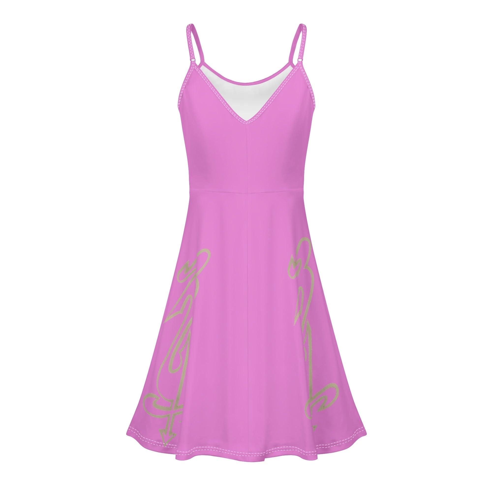 Women's Lounge Sleeveless Adjustable Spaghetti Strap Short Swing Dress - MES...Where
