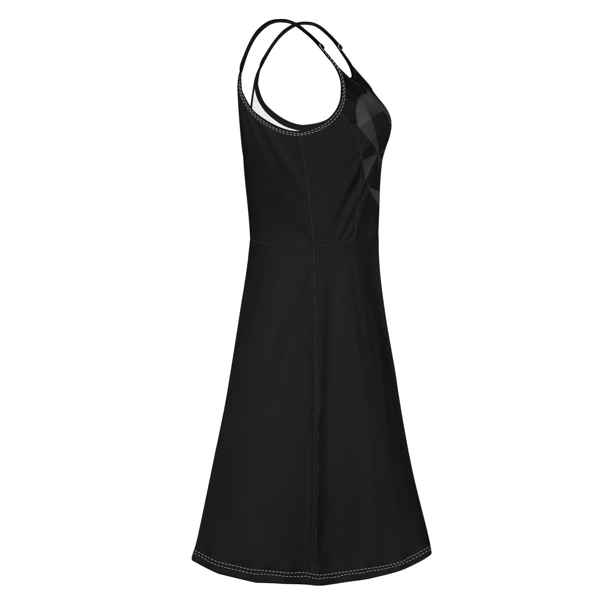 Women's Lounge Sleeveless Adjustable Spaghetti Strap Short Swing Dress - MES...Where