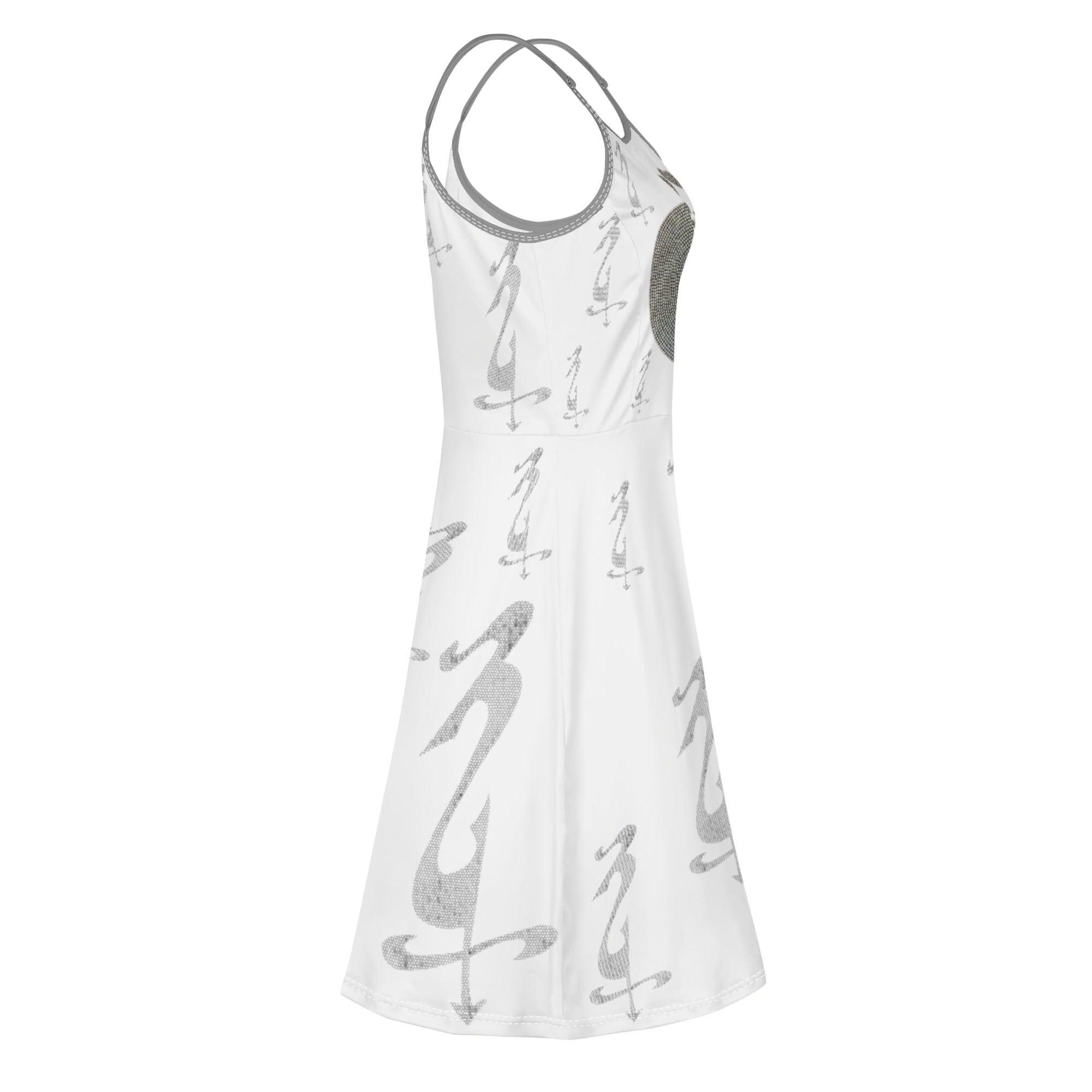 Women's Lounge Sleeveless Adjustable Spaghetti Strap Short Swing Dress - MES...Where