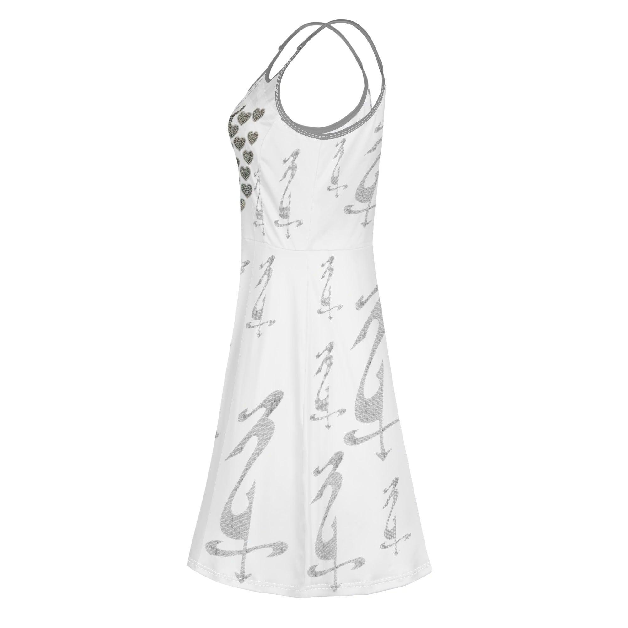 Women's Lounge Sleeveless Adjustable Spaghetti Strap Short Swing Dress - MES...Where