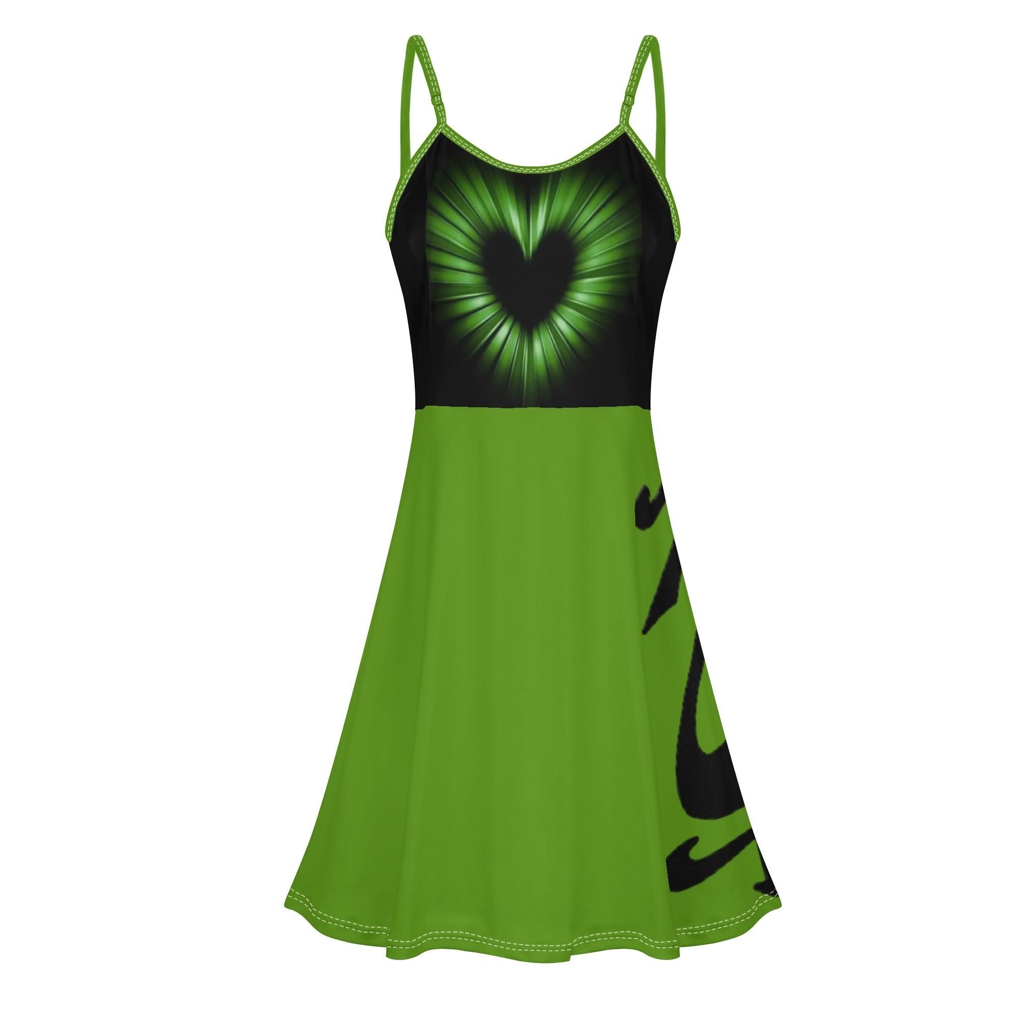 Women's Lounge Sleeveless Adjustable Spaghetti Strap Short Swing Dress - MES...Where