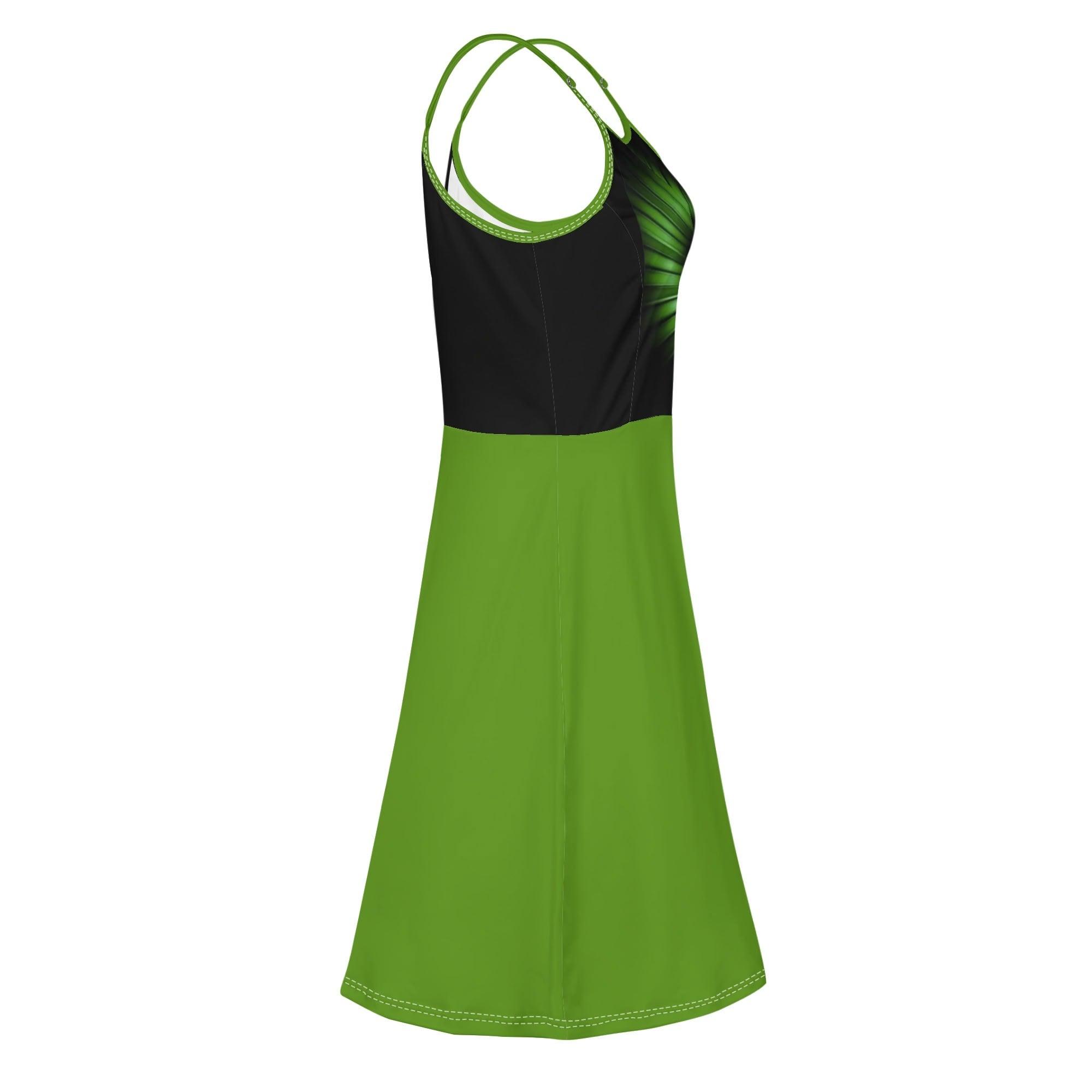 Women's Lounge Sleeveless Adjustable Spaghetti Strap Short Swing Dress - MES...Where