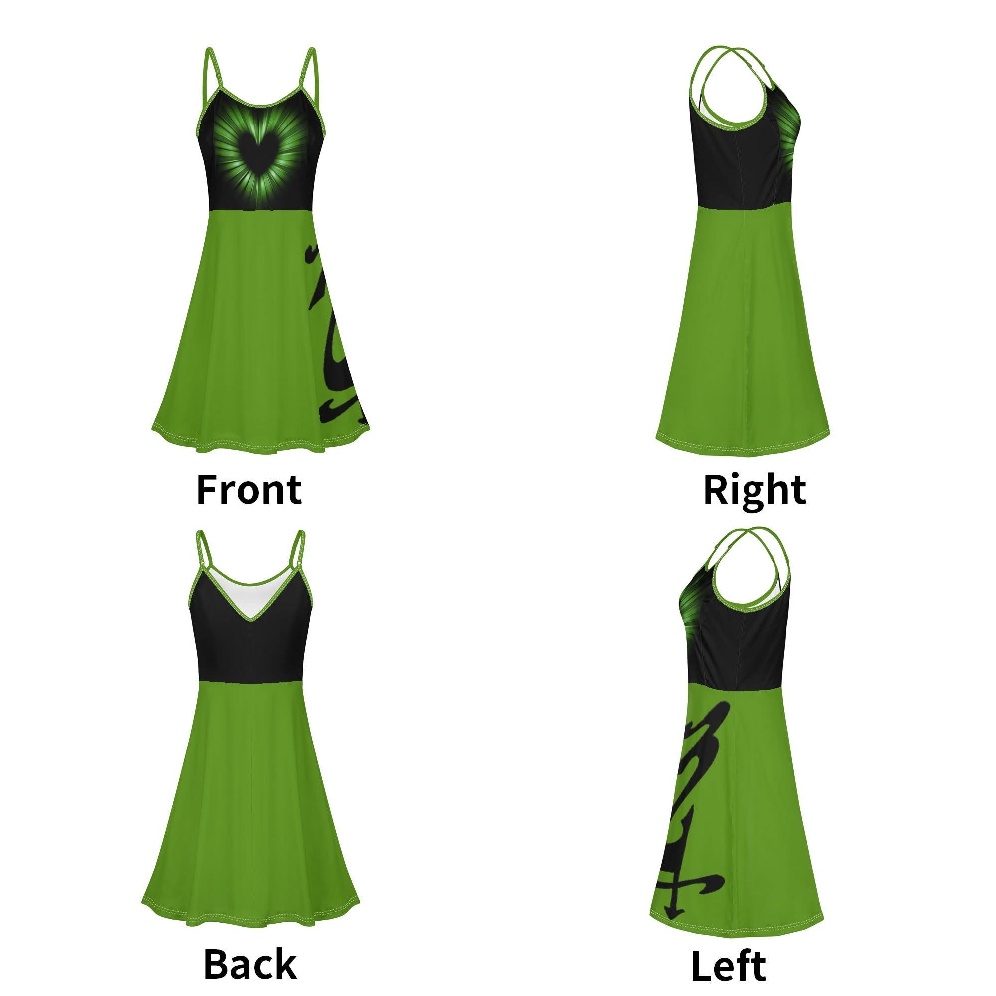 Women's Lounge Sleeveless Adjustable Spaghetti Strap Short Swing Dress - MES...Where