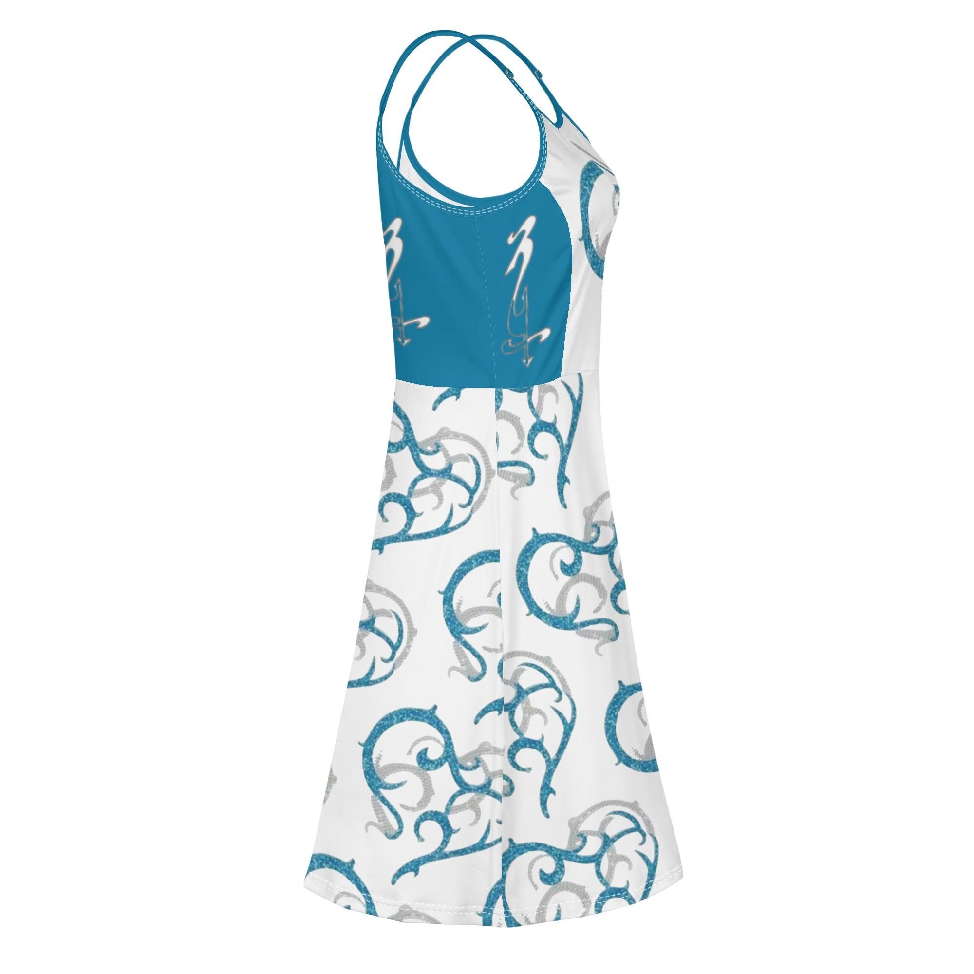 Women's Lounge Sleeveless Adjustable Spaghetti Strap Short Swing Dress - MES...Where