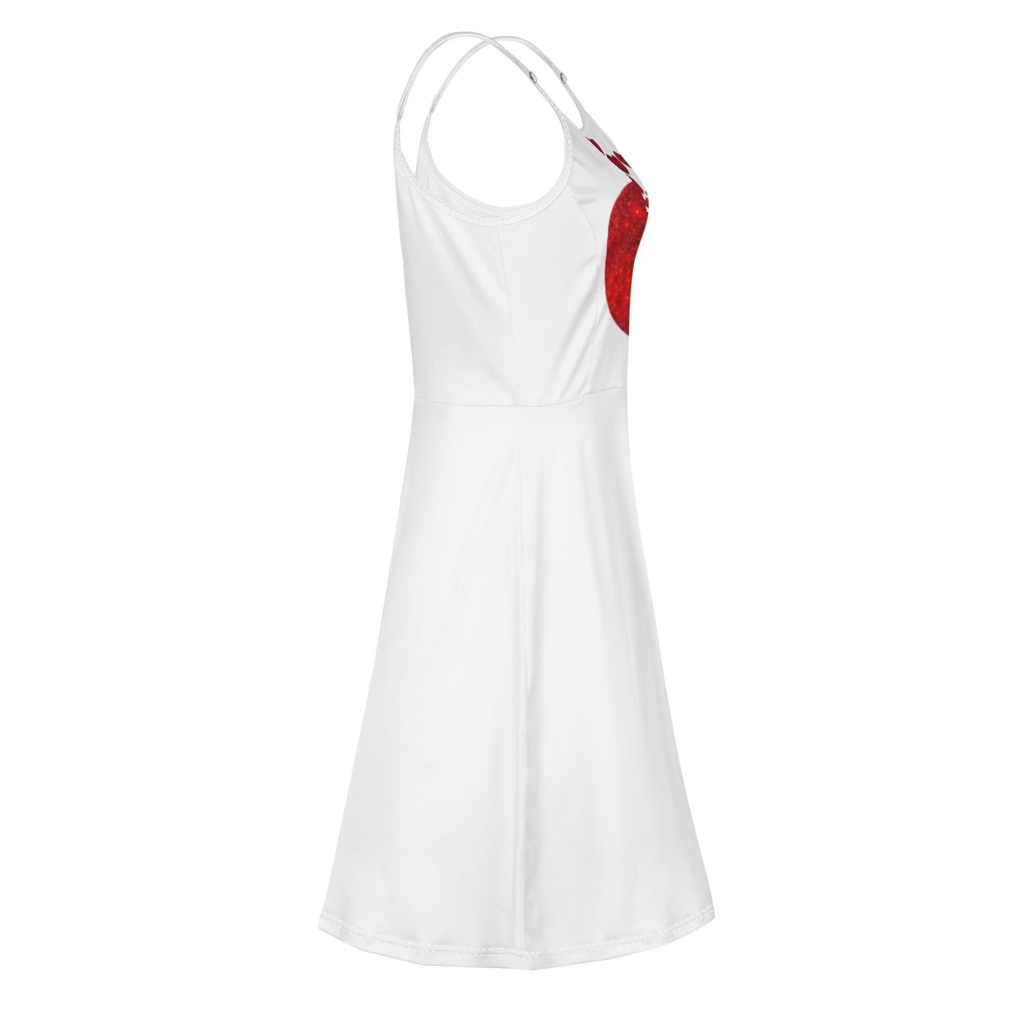 Women's Lounge Sleeveless Adjustable Spaghetti Strap Short Swing Dress - MES...Where