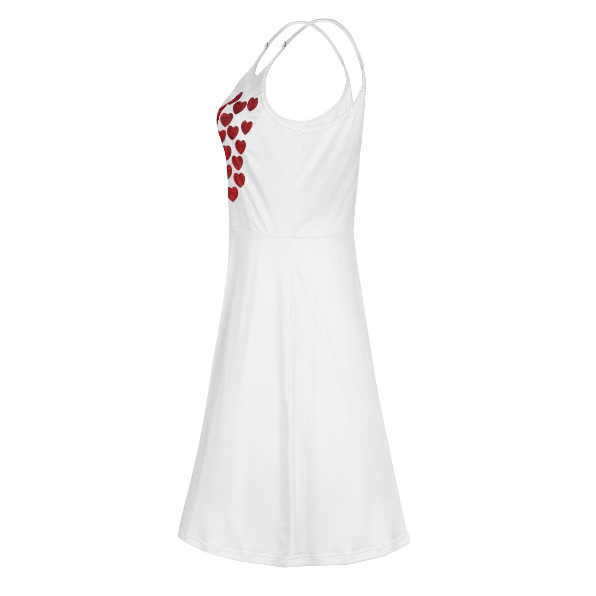 Women's Lounge Sleeveless Adjustable Spaghetti Strap Short Swing Dress - MES...Where