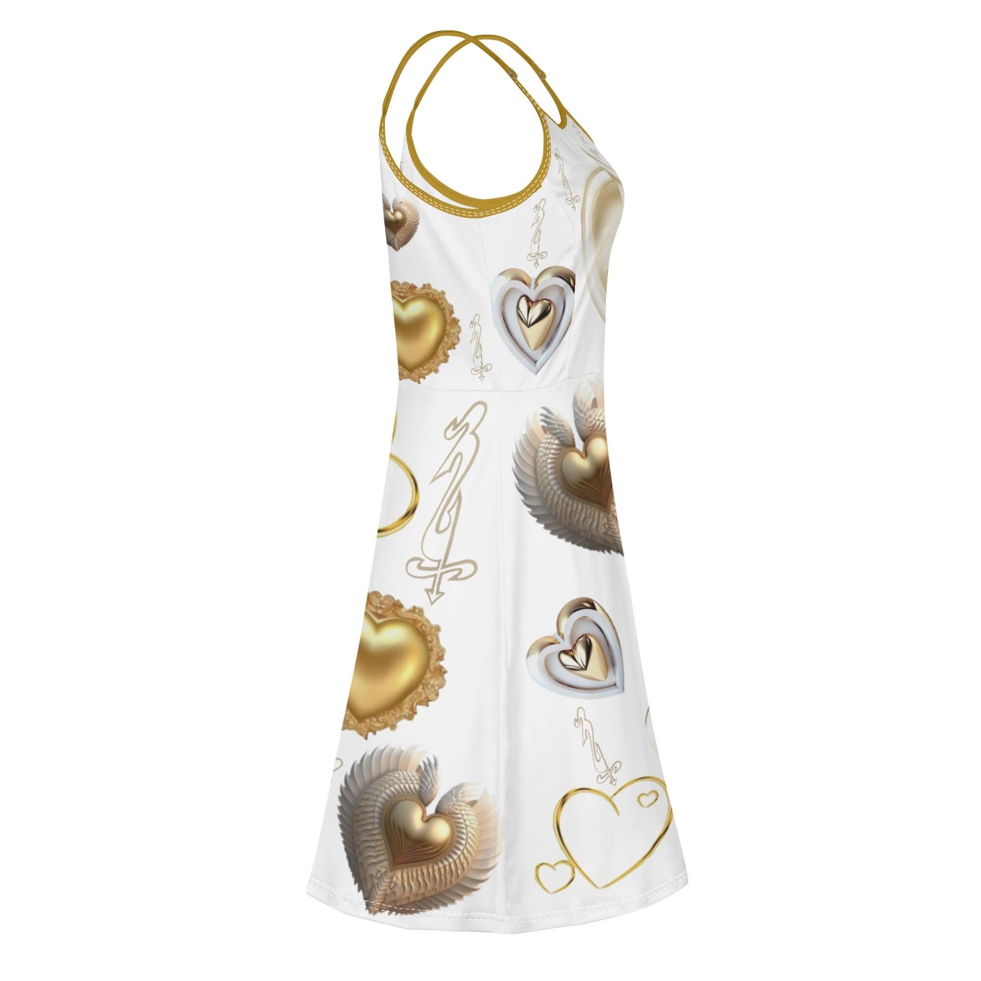 Women's Lounge Sleeveless Adjustable Spaghetti Strap Short Swing Dress - MES...Where