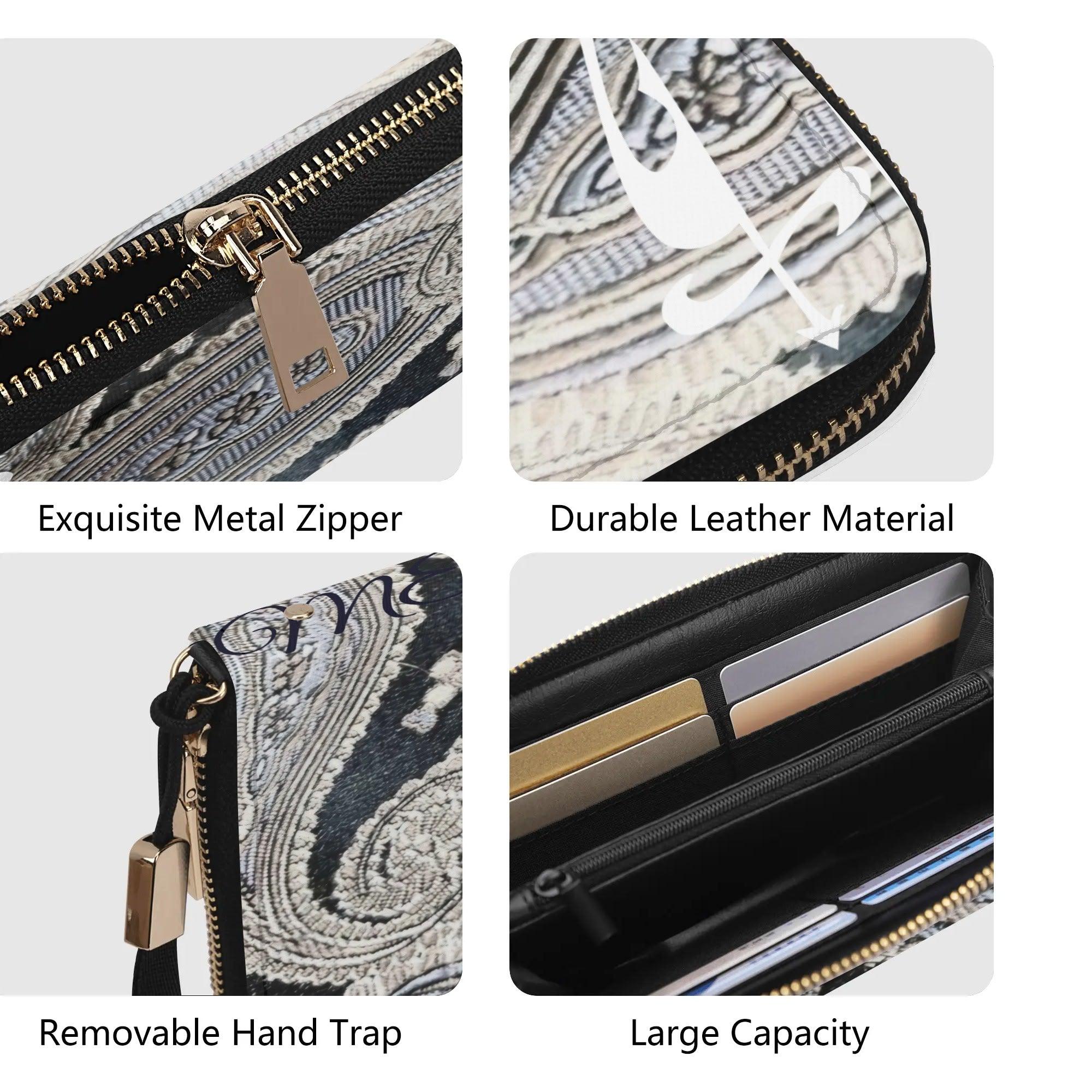 Clutch Leather Zipper Wallet - MES...Where