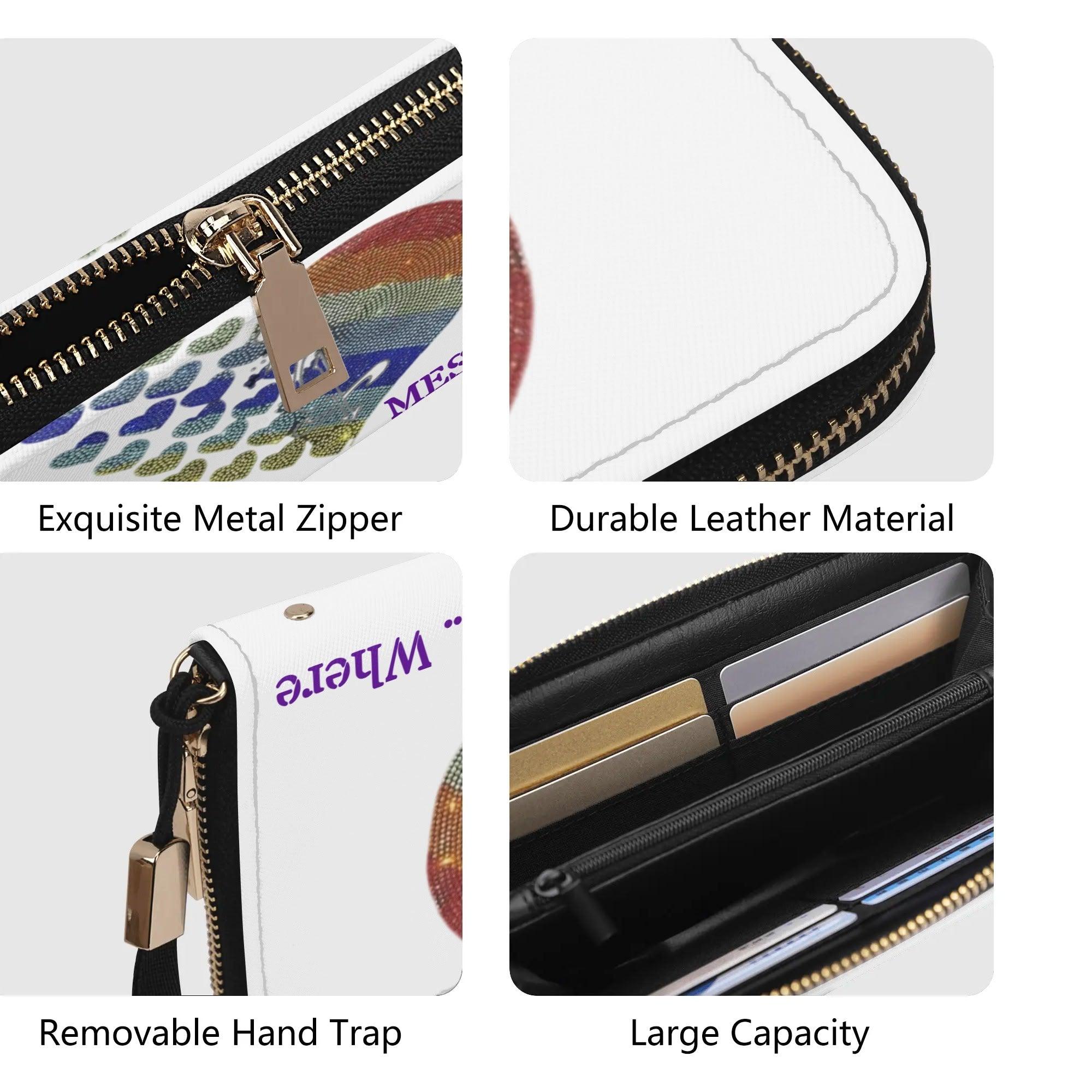 Clutch Leather Zipper Wallet - MES...Where
