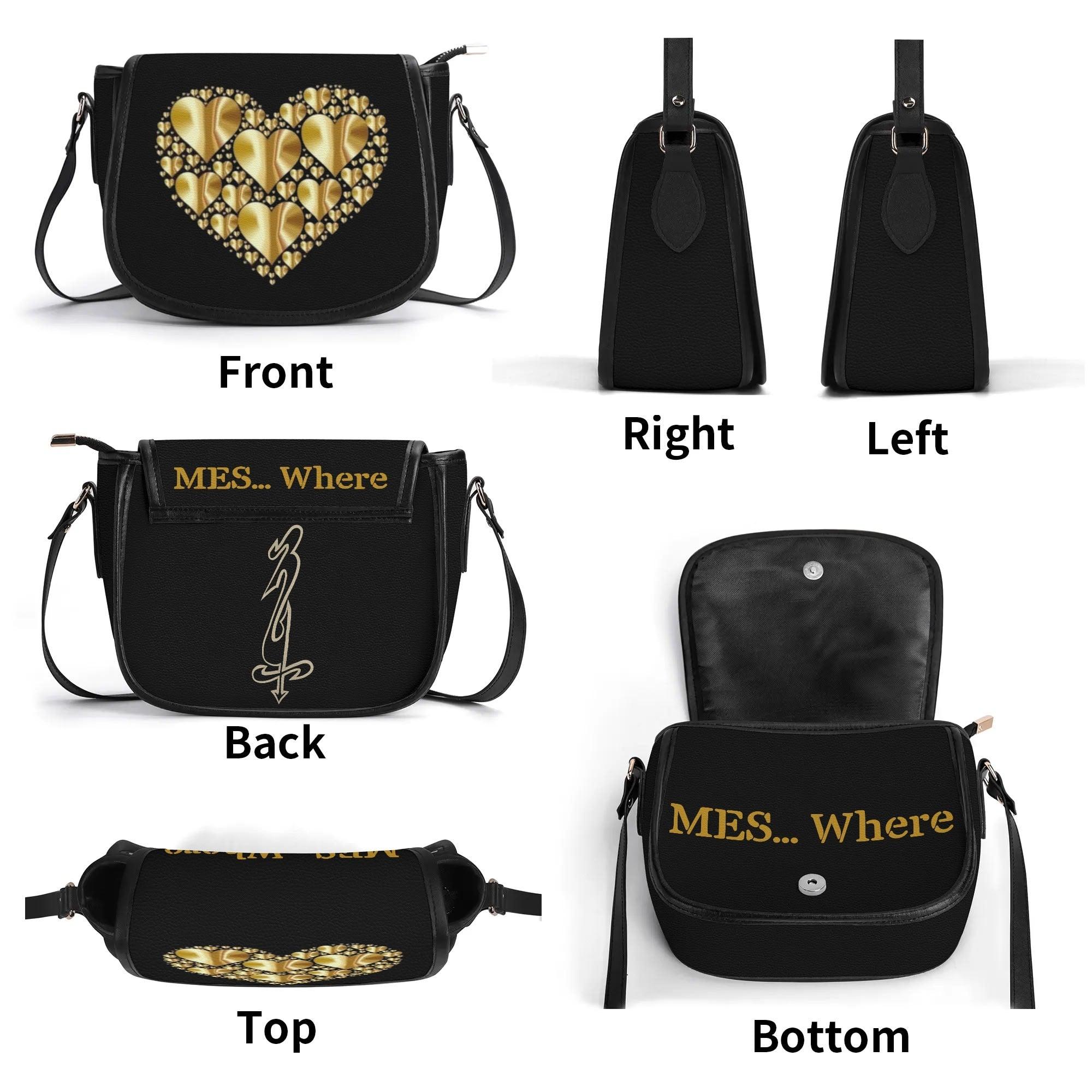 Women's Leather Saddle Bag - MES...Where