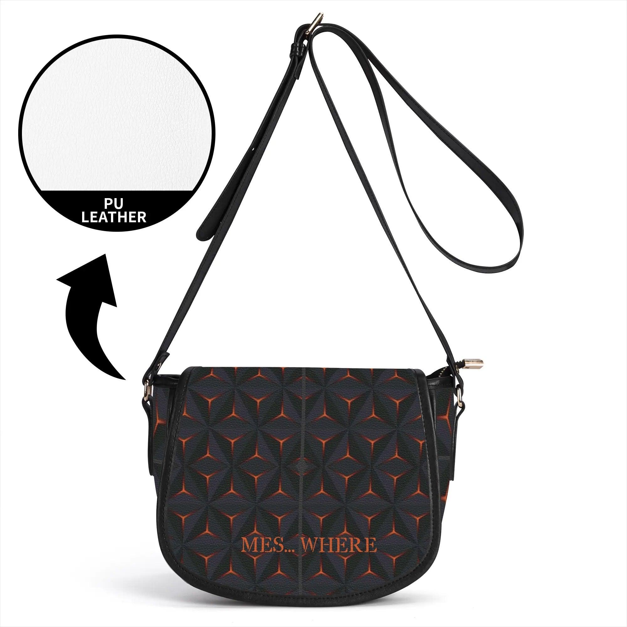 Women's Leather Saddle Bag - MES...Where