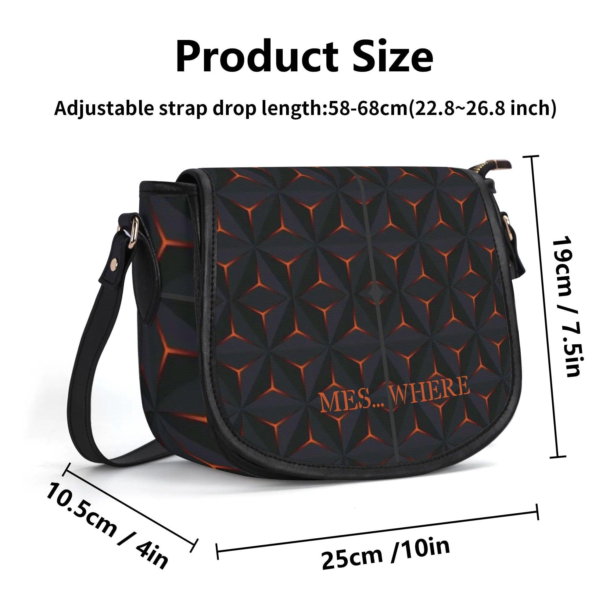 Women's Leather Saddle Bag - MES...Where