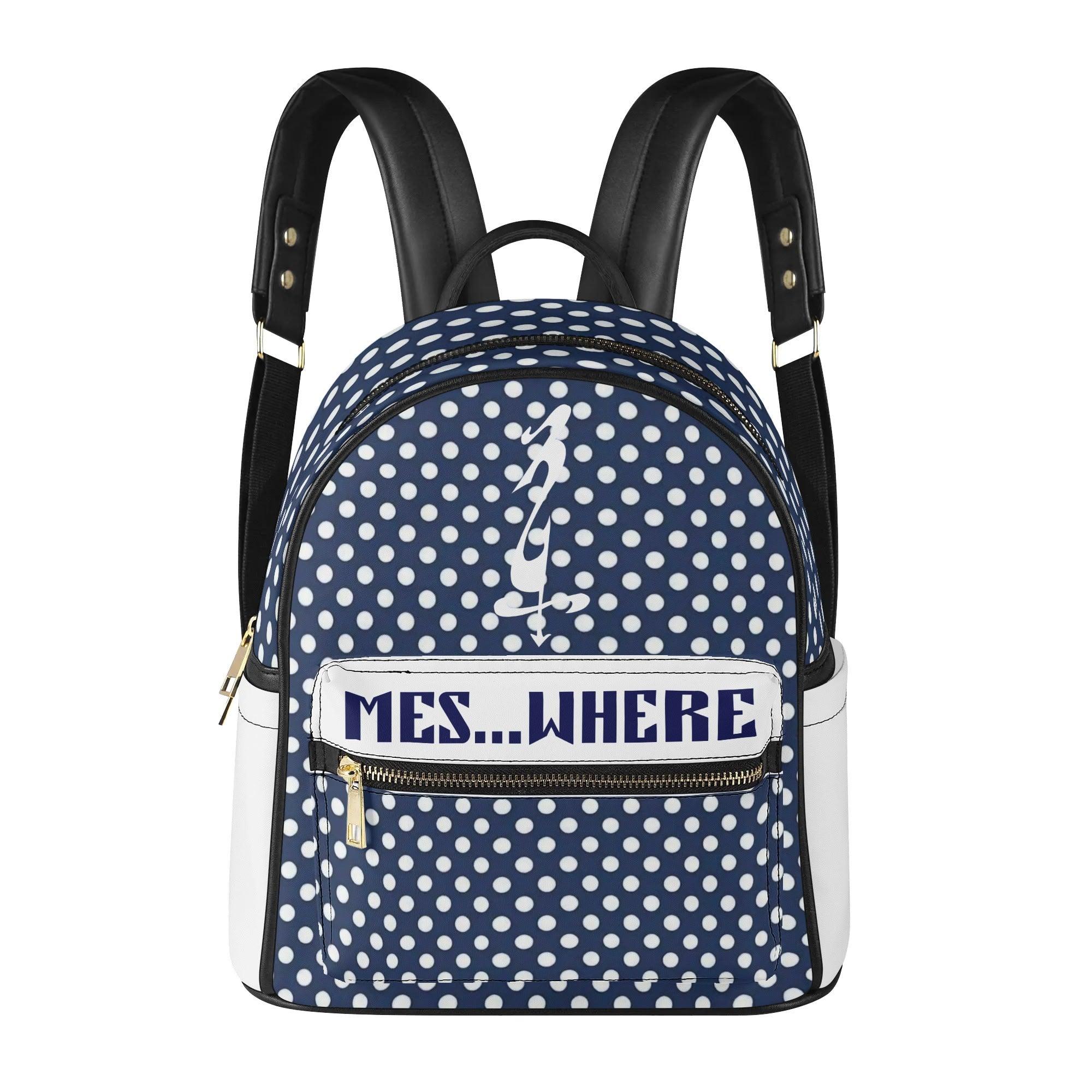 Women's Casual PU Leather Backpack - MES...Where