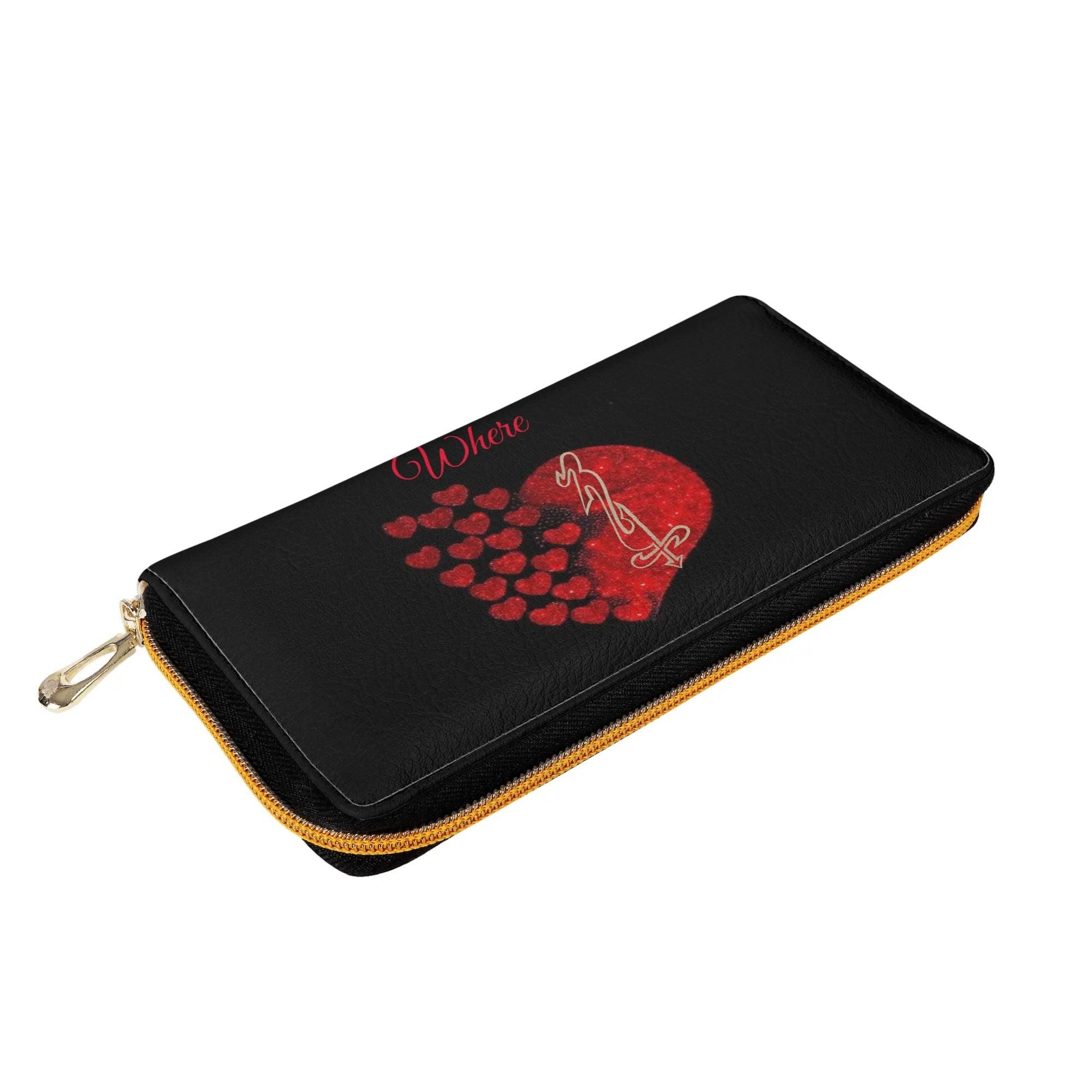 Clutch Leather Zipper Wallet - MES...Where