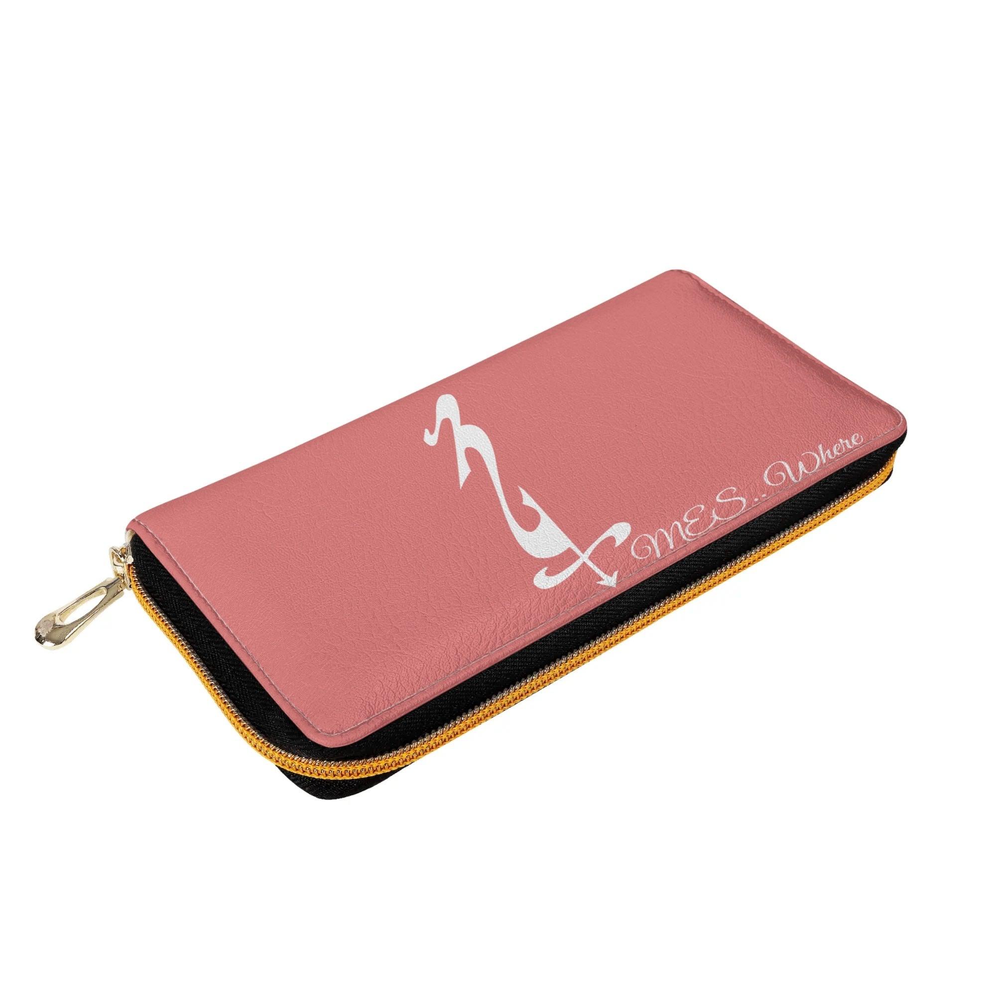 Clutch Leather Zipper Wallet - MES...Where