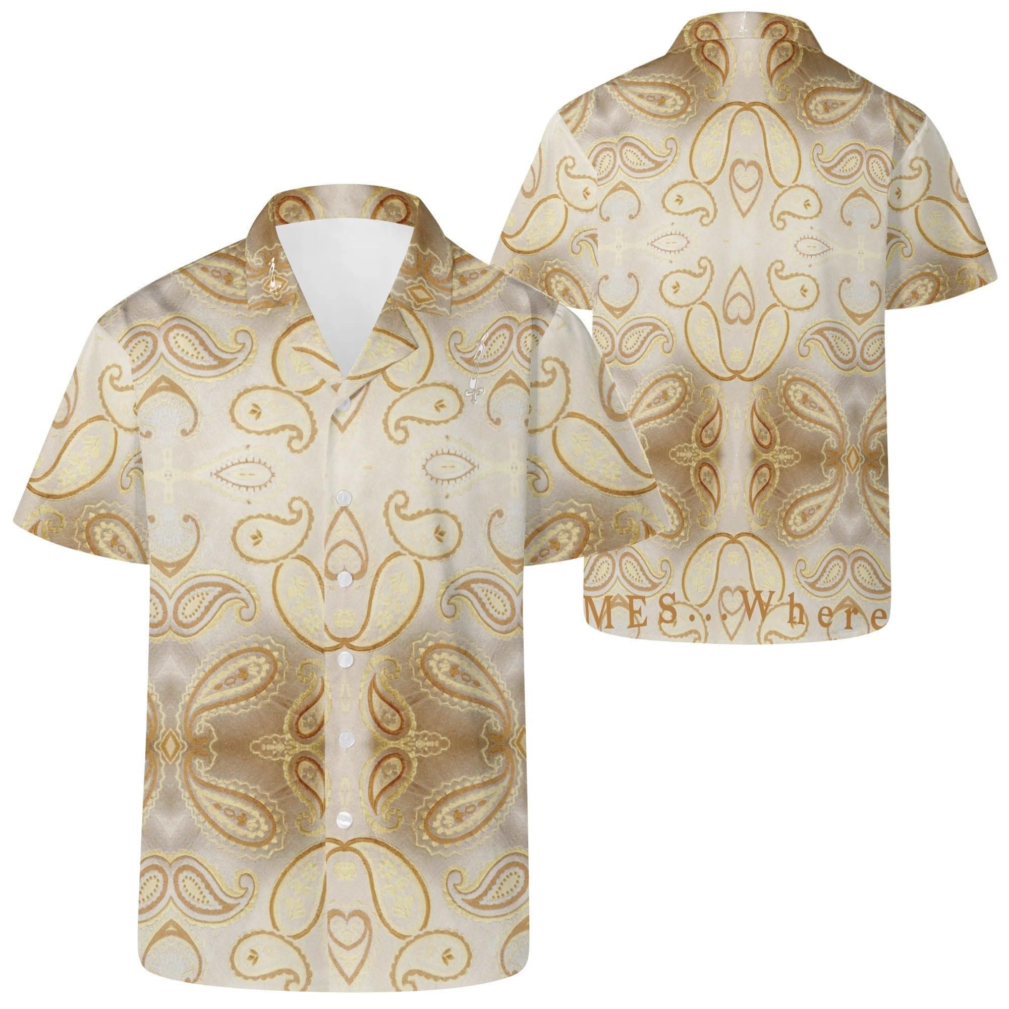 Men's All Over Print Casual Short Sleeve Shirt - MES...Where