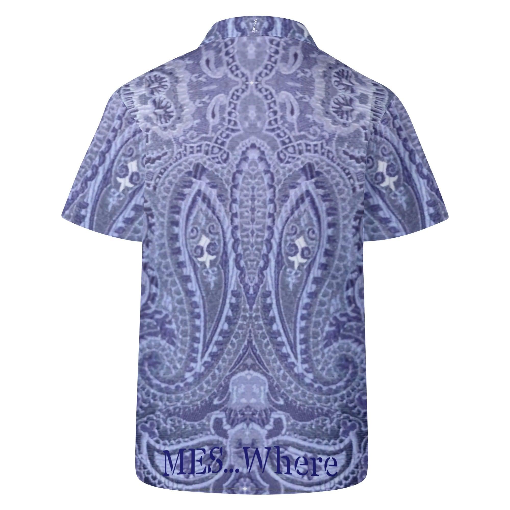 Men's All Over Print Casual Short Sleeve Shirt - MES...Where