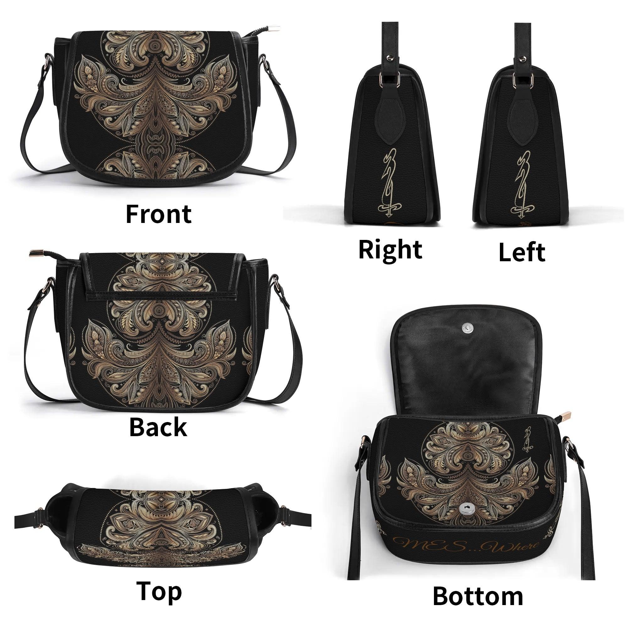 Women's Leather Saddle Bag - MES...Where