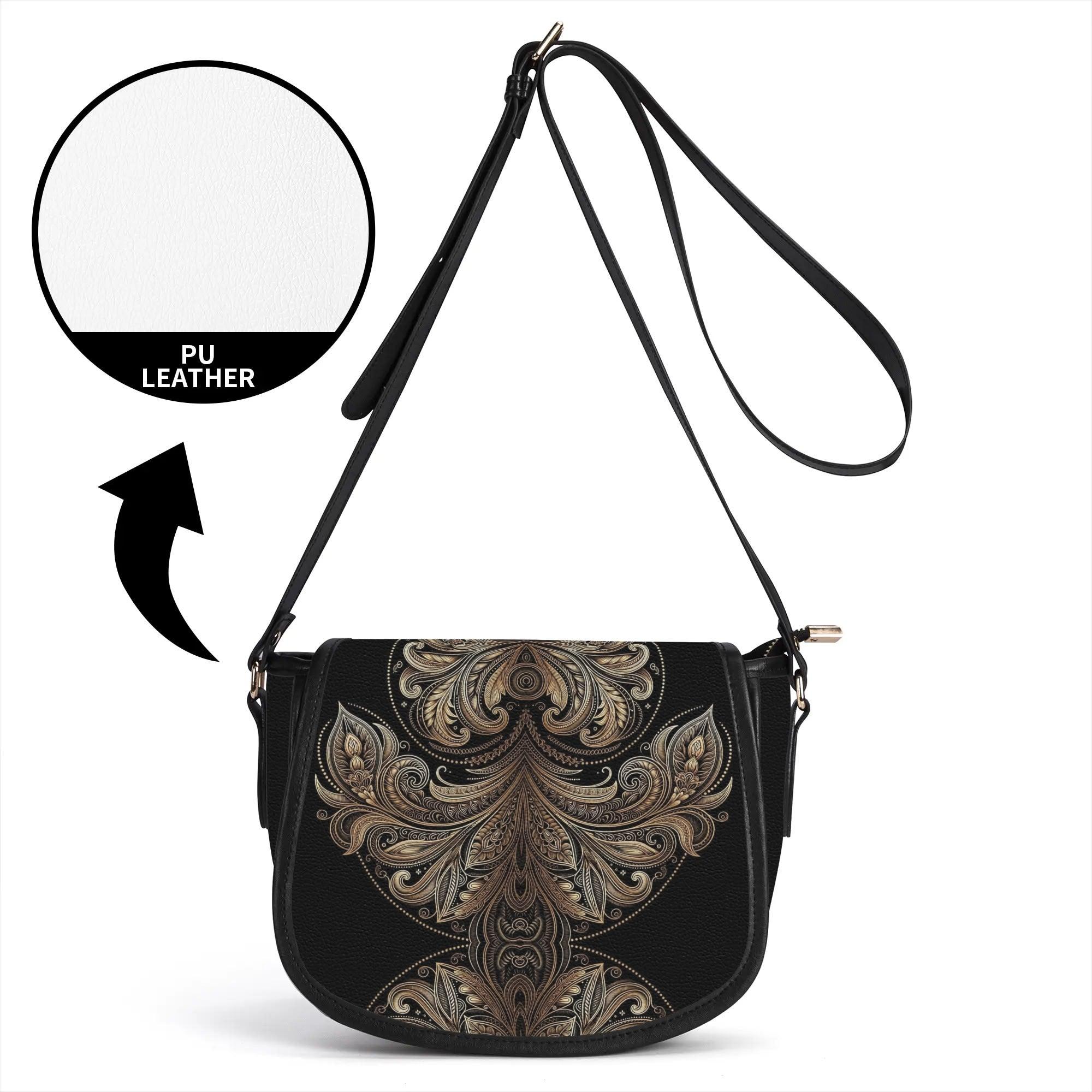 Women's Leather Saddle Bag - MES...Where