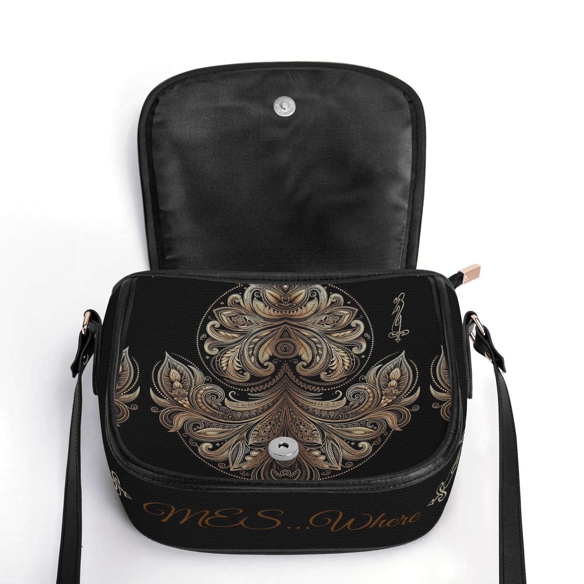 Women's Leather Saddle Bag - MES...Where