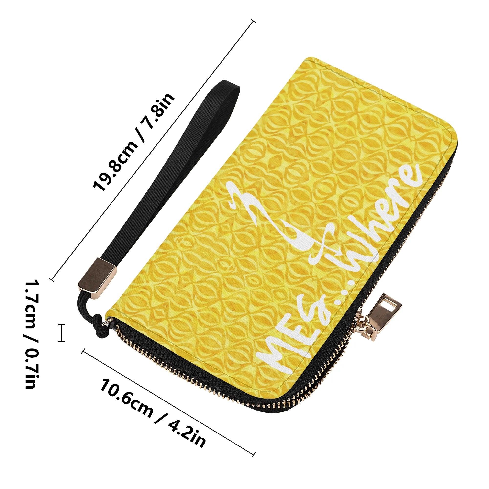 Clutch Leather Zipper Wallet - MES...Where