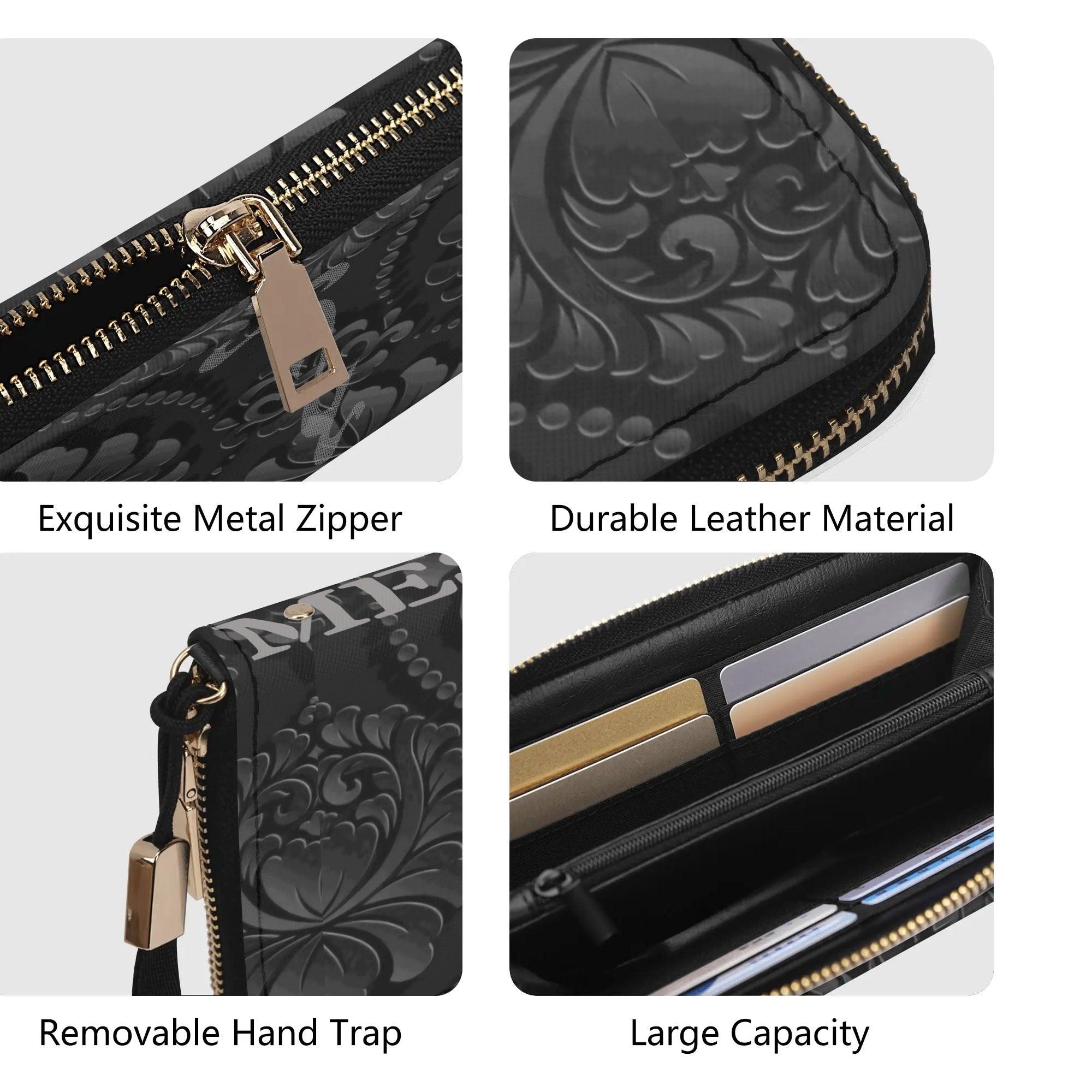 Clutch Leather Zipper Wallet - MES...Where