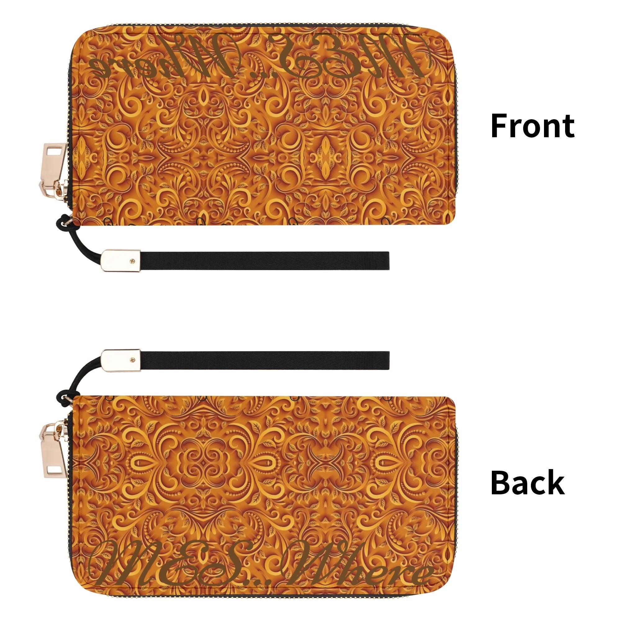 Clutch Leather Zipper Wallet - MES...Where