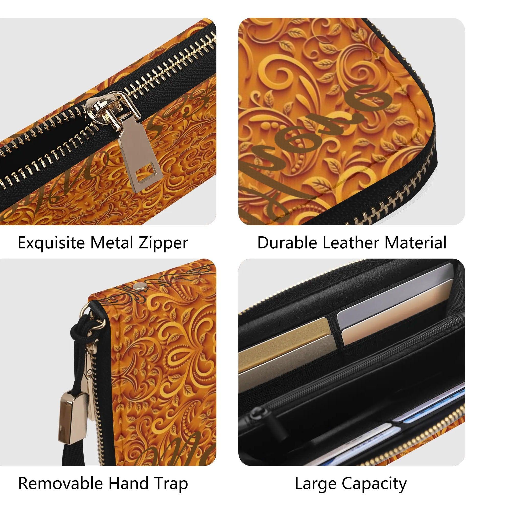 Clutch Leather Zipper Wallet - MES...Where