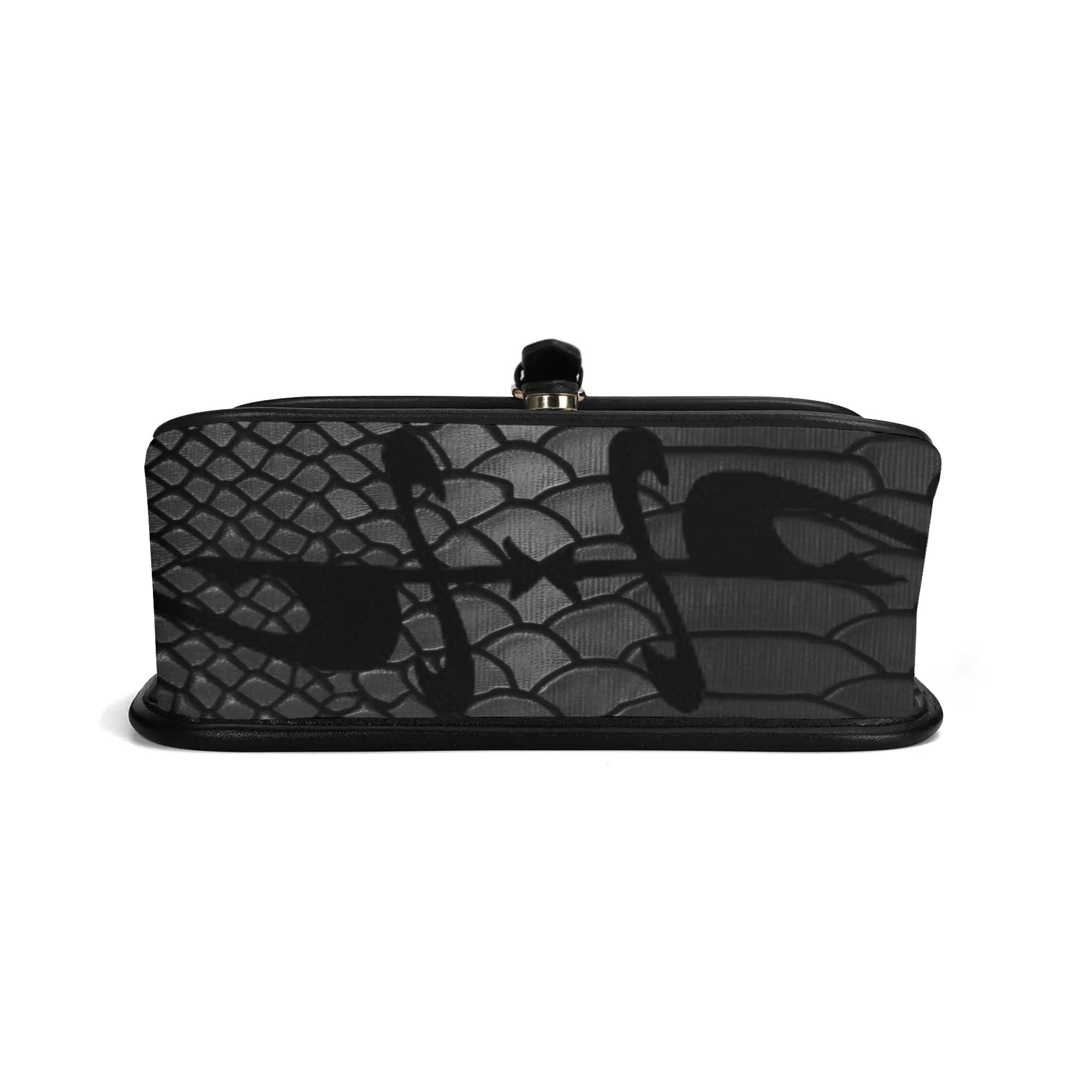 Women's Leather With Chain Crossbody Square Bag - MES...Where