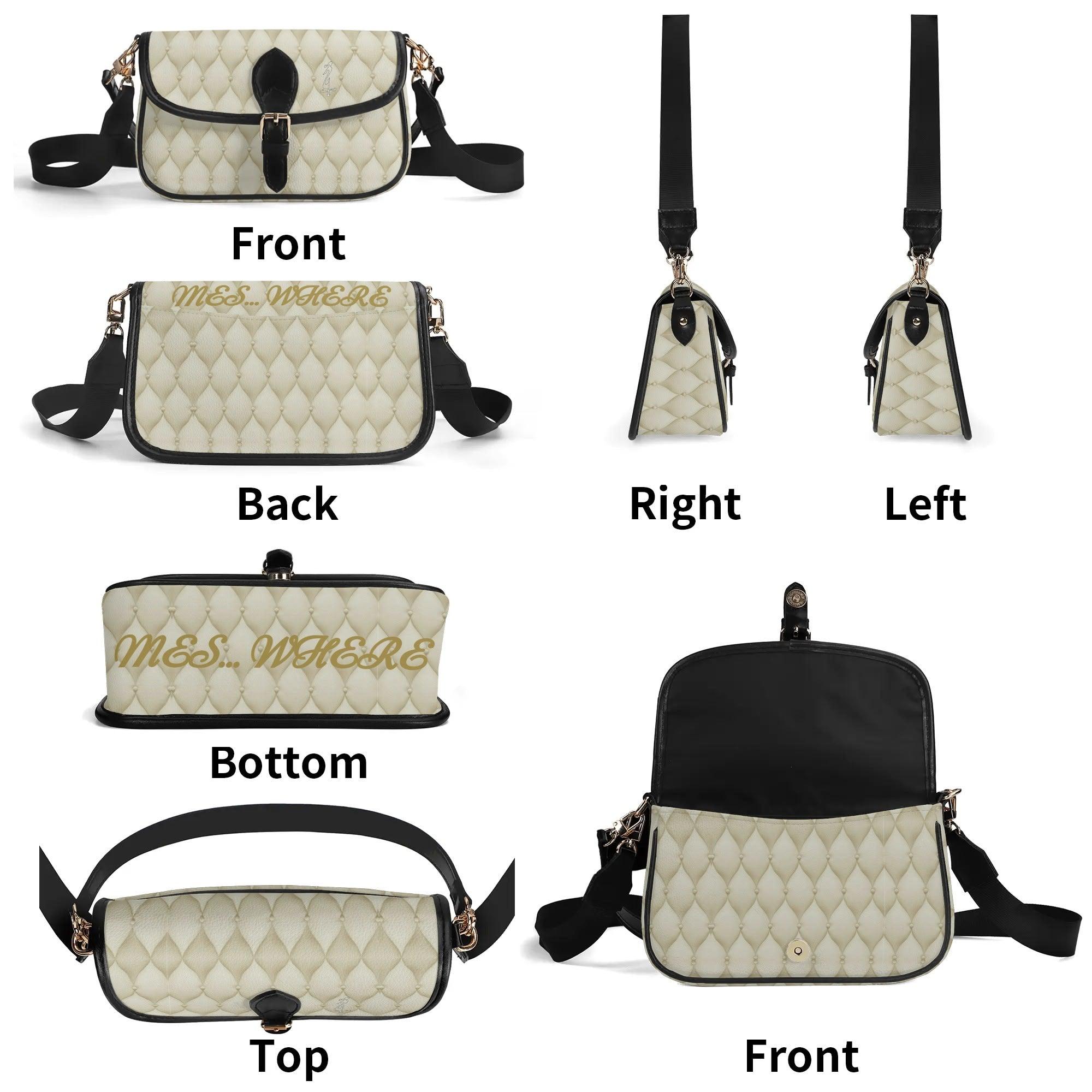 Women's Leather With Chain Crossbody Square Bag - MES...Where