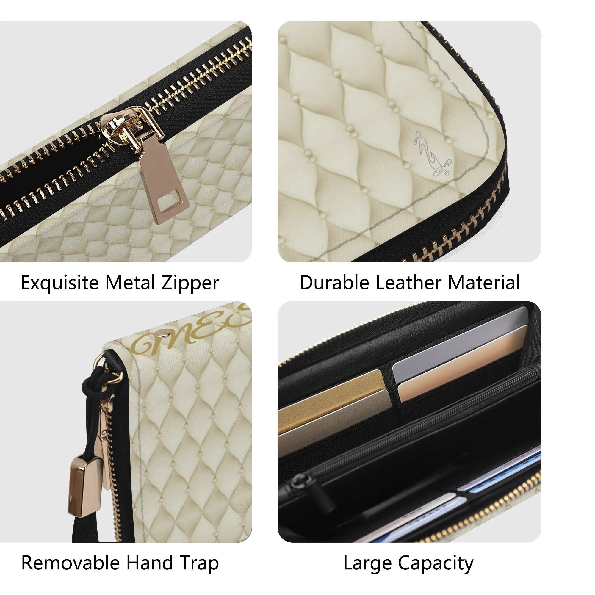 Clutch Leather Zipper Wallet - MES...Where