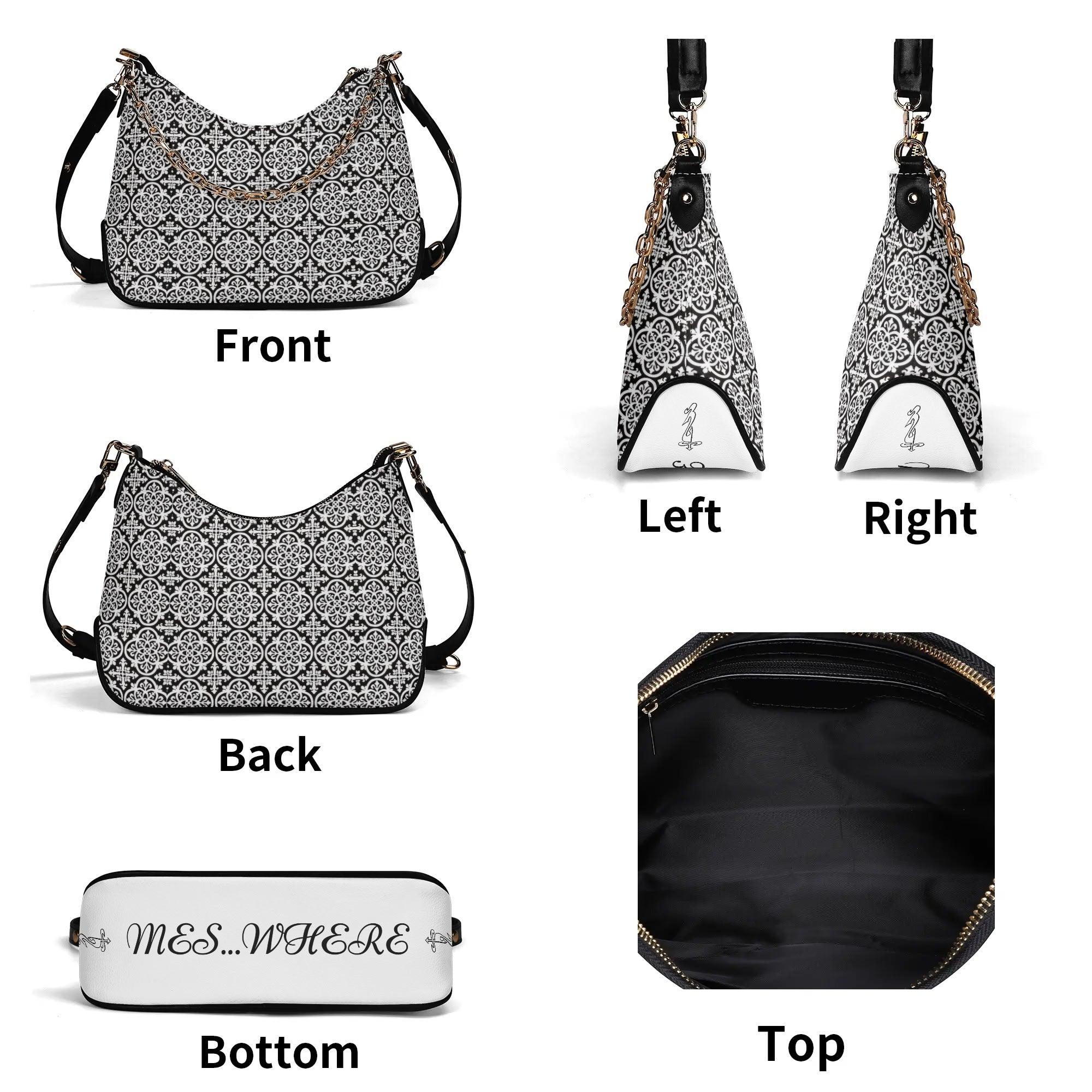 Women's Shoulder Bag With Chain Decoration - MES...Where