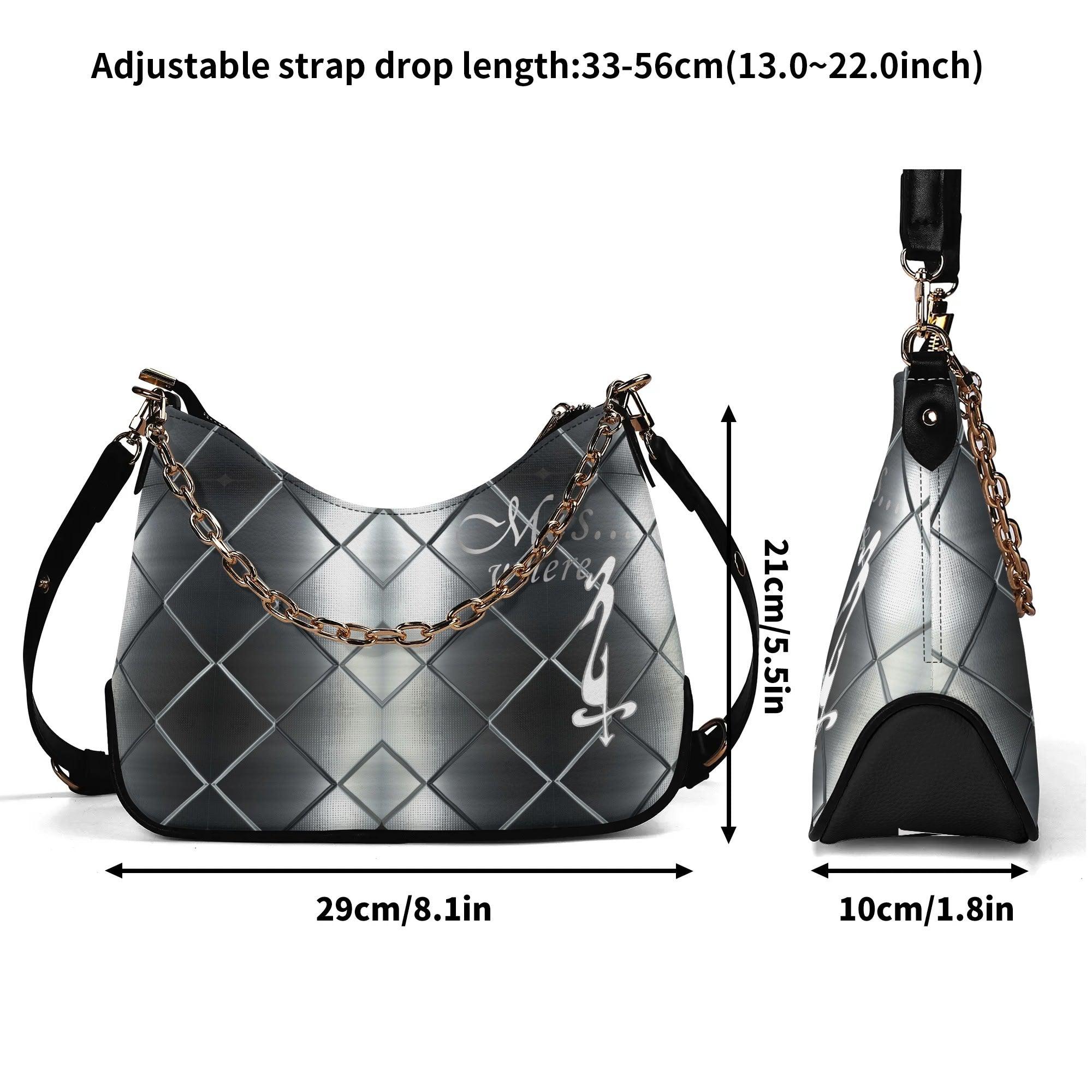 Women's Shoulder Bag With Chain Decoration - MES...Where