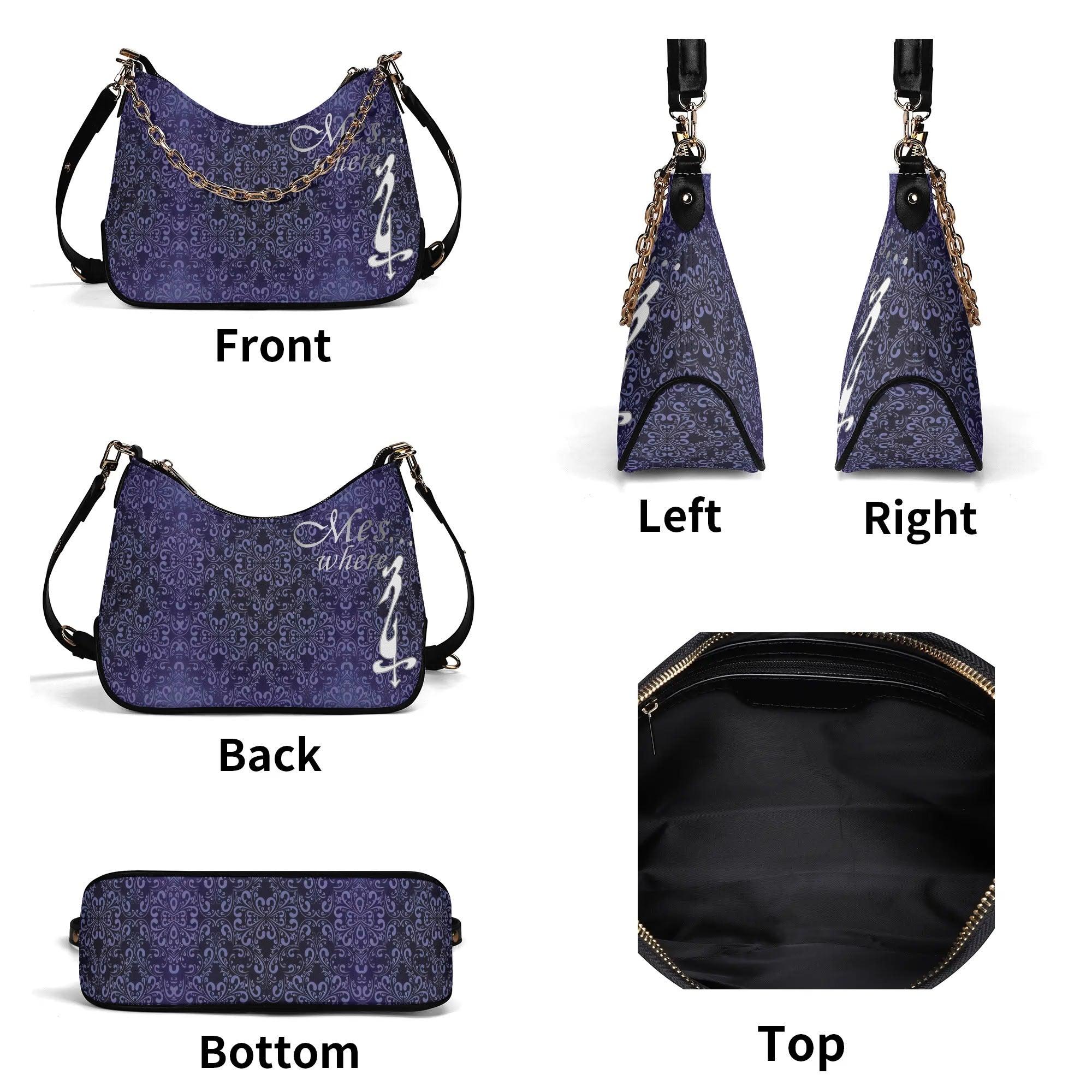 Women's Shoulder Bag With Chain Decoration - MES...Where
