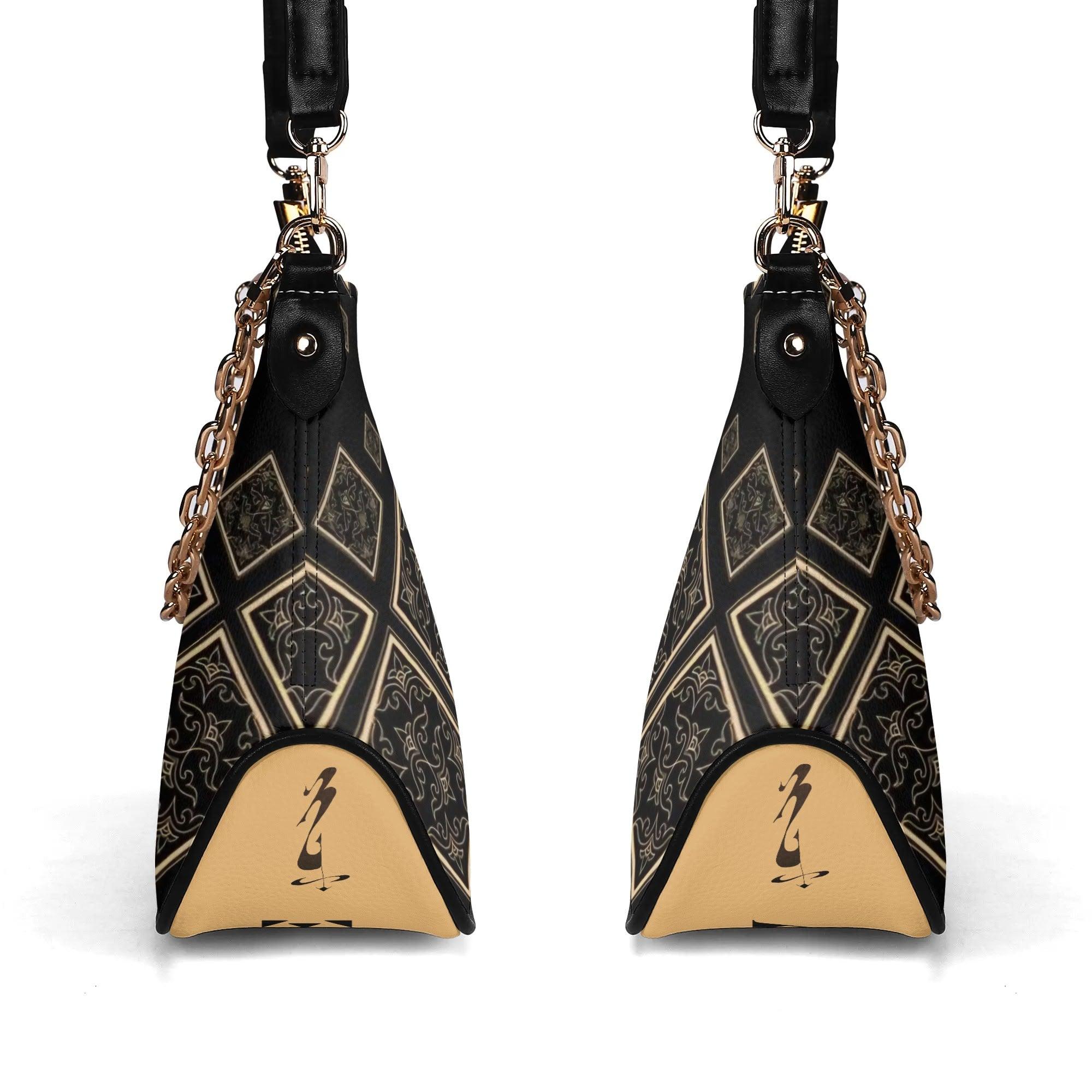 Women's Shoulder Bag With Chain Decoration - MES...Where