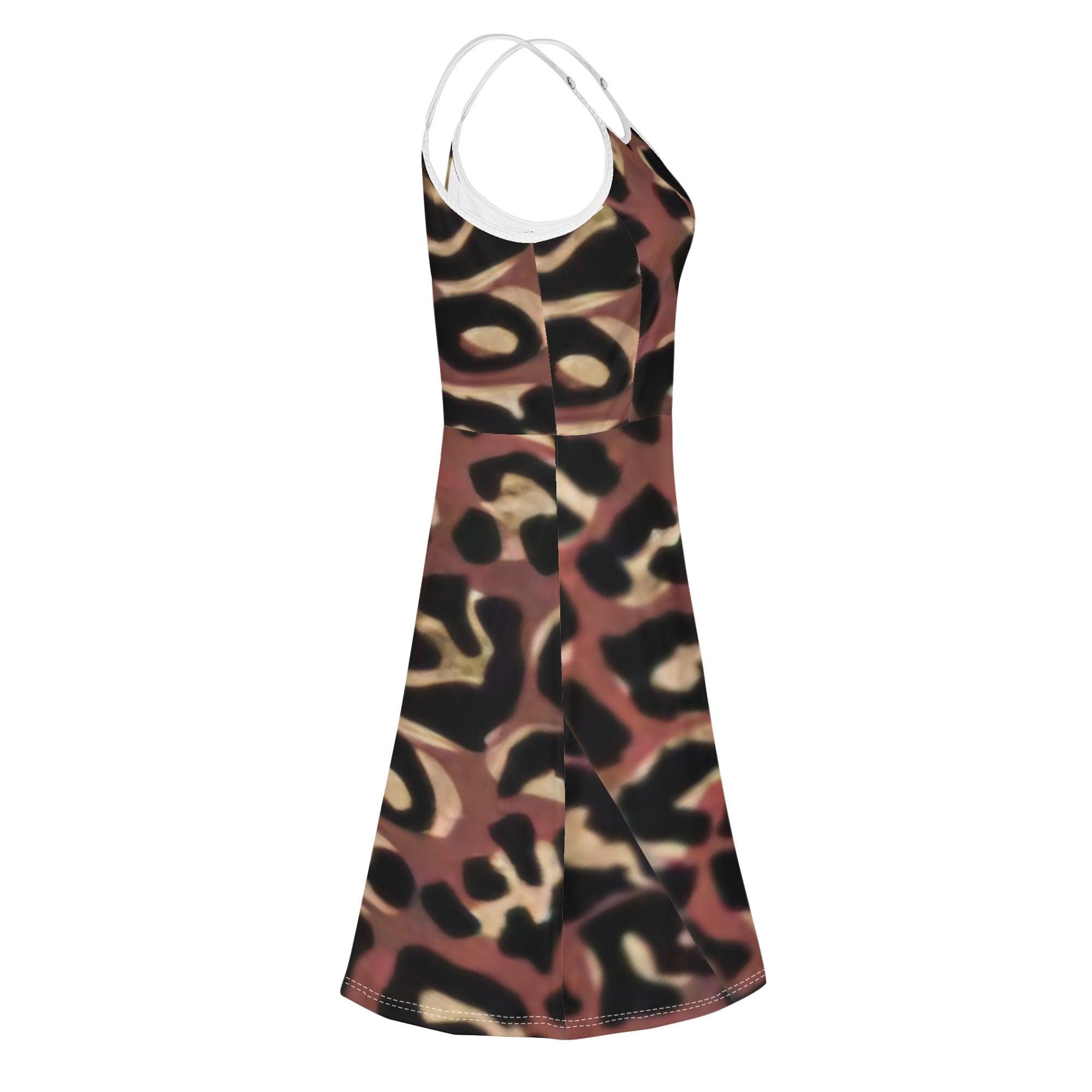 Women's Lounge Sleeveless Adjustable Spaghetti Strap Short Swing Dress - MES...Where