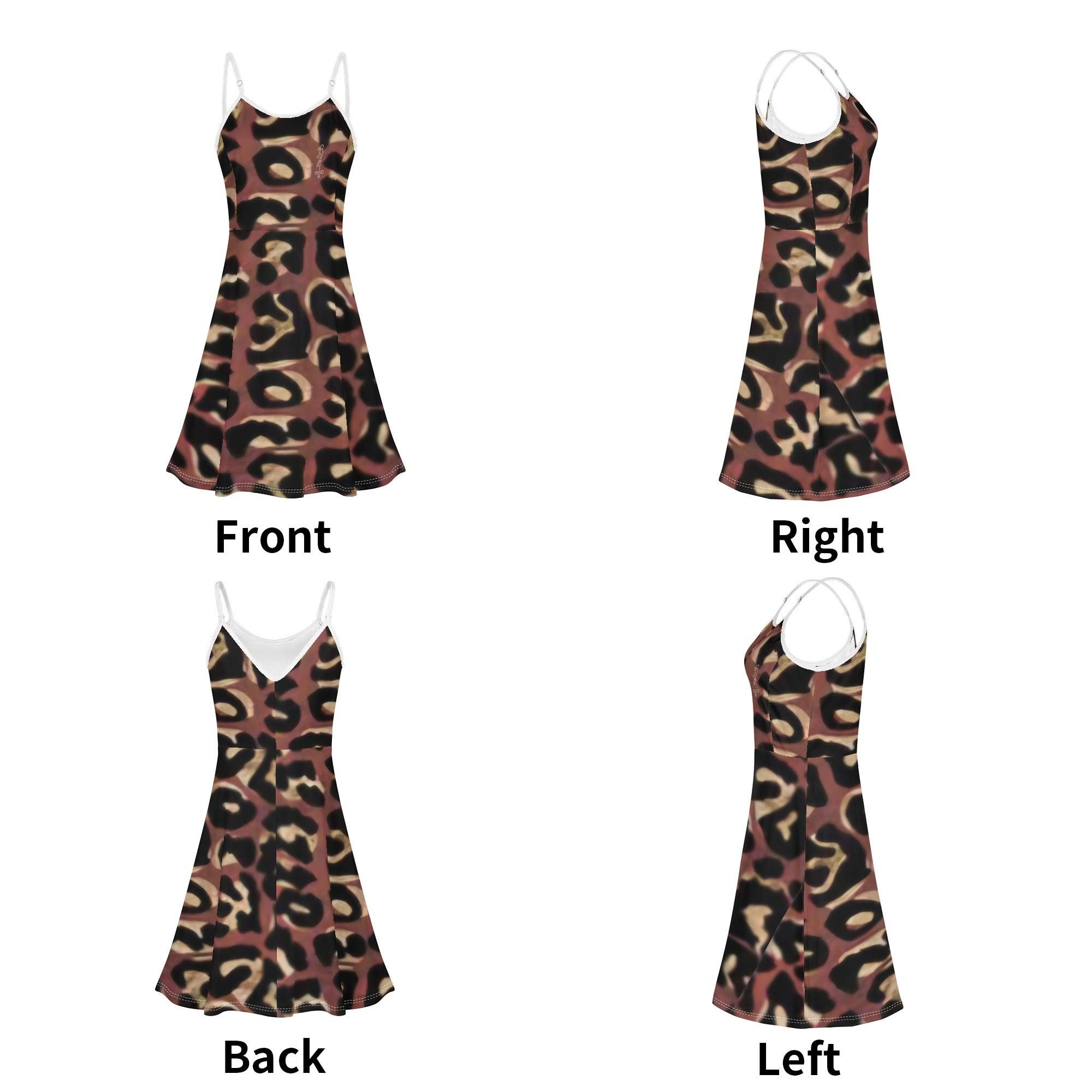 Women's Lounge Sleeveless Adjustable Spaghetti Strap Short Swing Dress - MES...Where