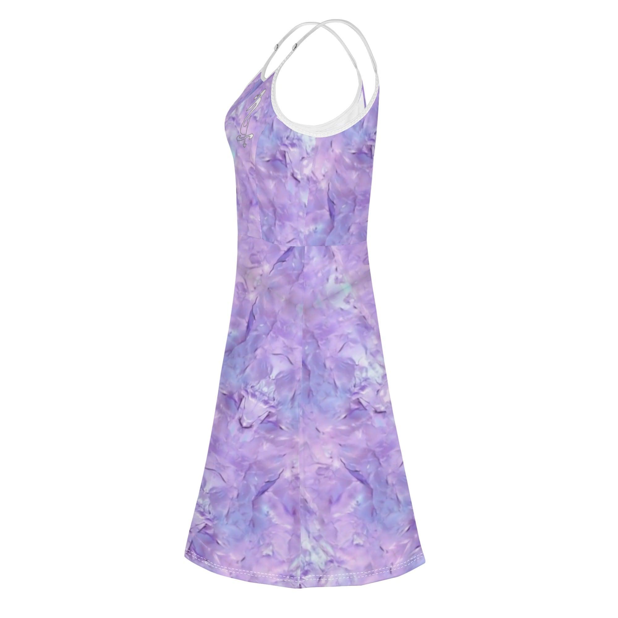 Women's Lounge Sleeveless Adjustable Spaghetti Strap Short Swing Dress - MES...Where