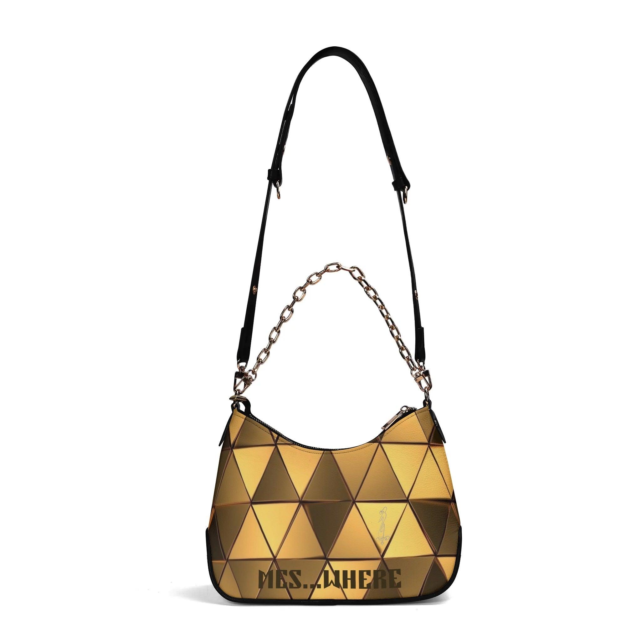 Women's Shoulder Bag With Chain Decoration - MES...Where