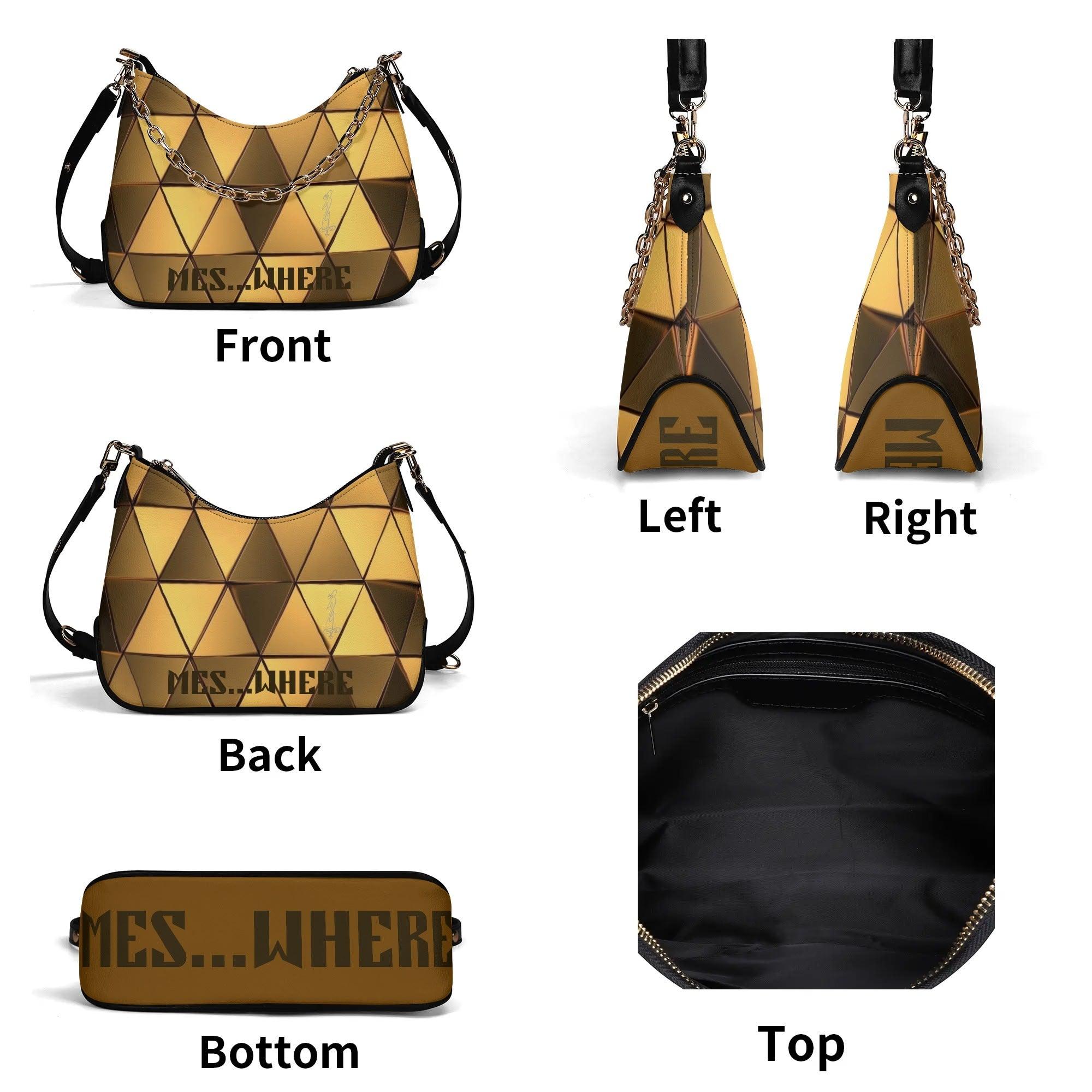 Women's Shoulder Bag With Chain Decoration - MES...Where