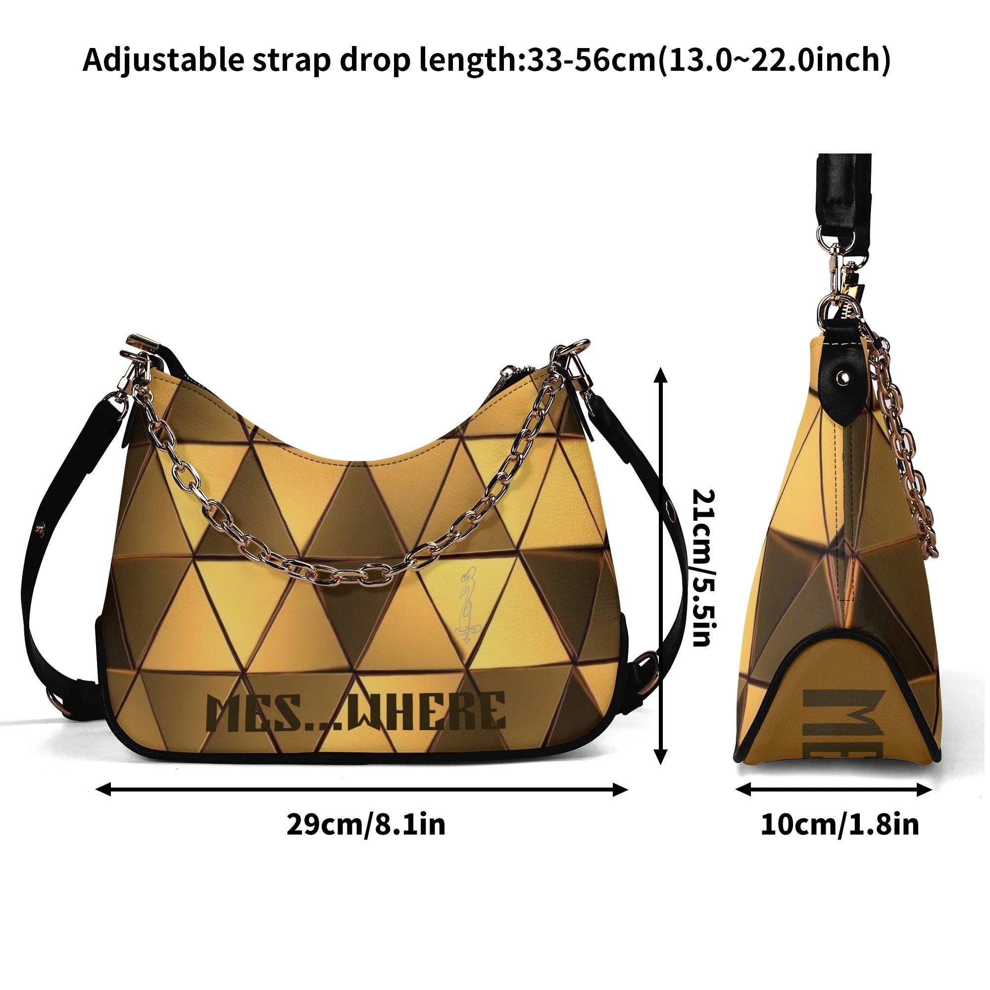 Women's Shoulder Bag With Chain Decoration - MES...Where