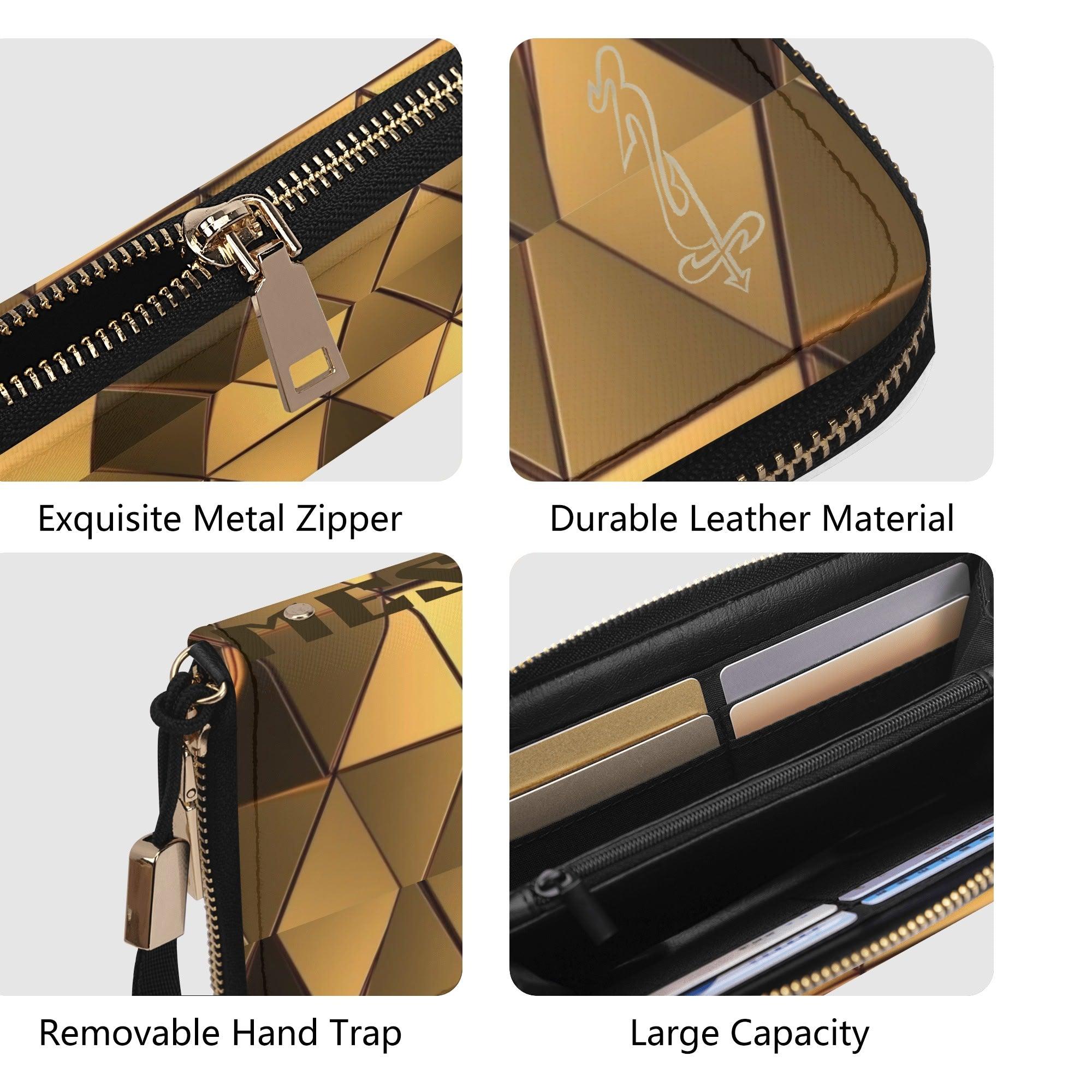 Clutch Leather Zipper Wallet - MES...Where