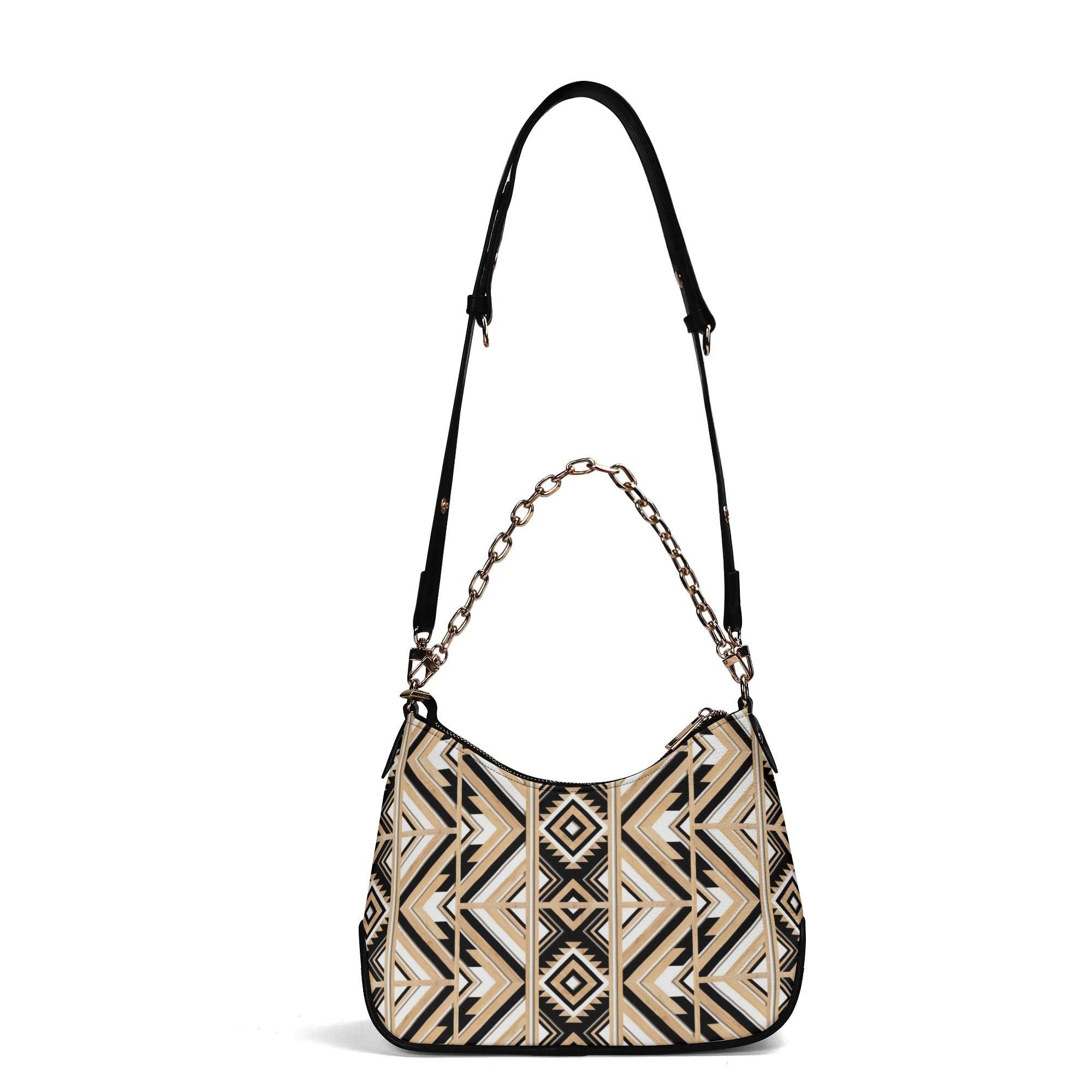 Women's Shoulder Bag With Chain Decoration - MES...Where