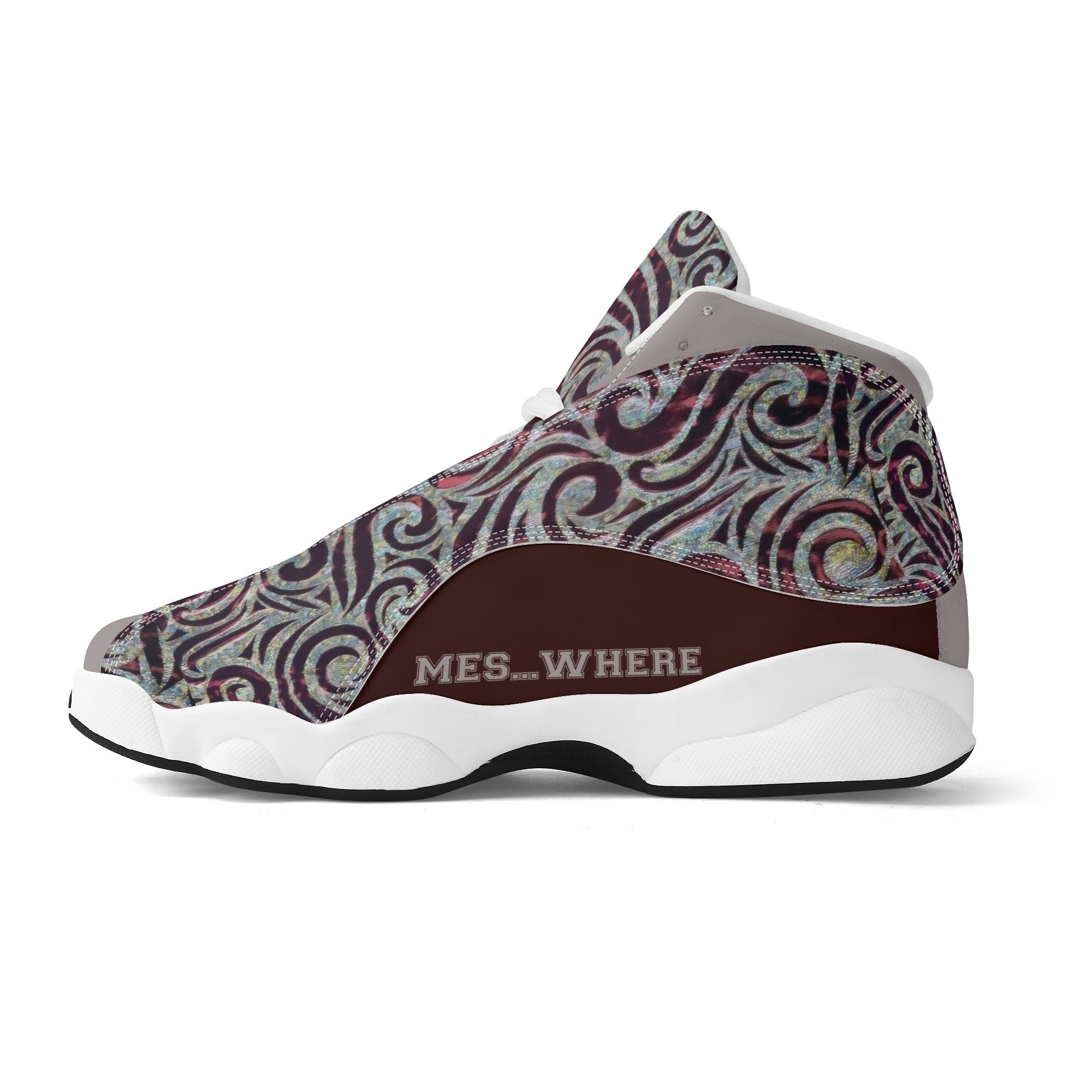 Men's Leather Printed Basketball Shoe