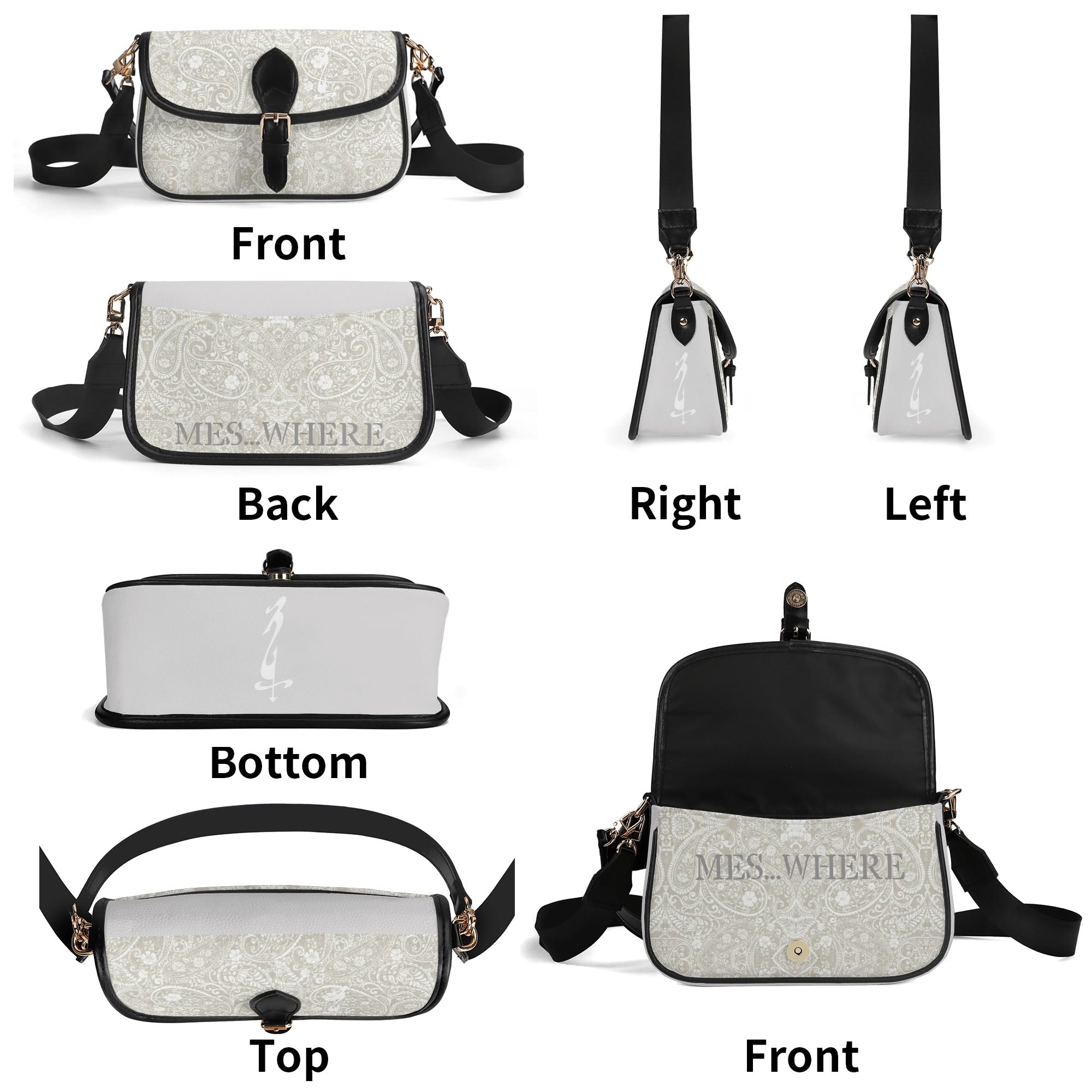 Women's Crossbody Square Bag With Chain